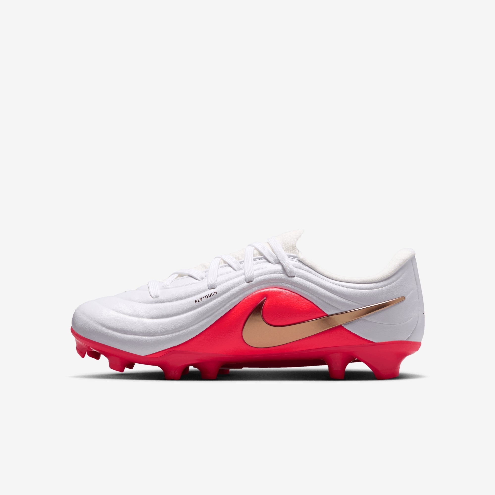 Nike Jr. Tiempo Maestro Academy Little Kids' Multi-Ground Low-Top Soccer Cleats - White/Blur-Bright Crimson