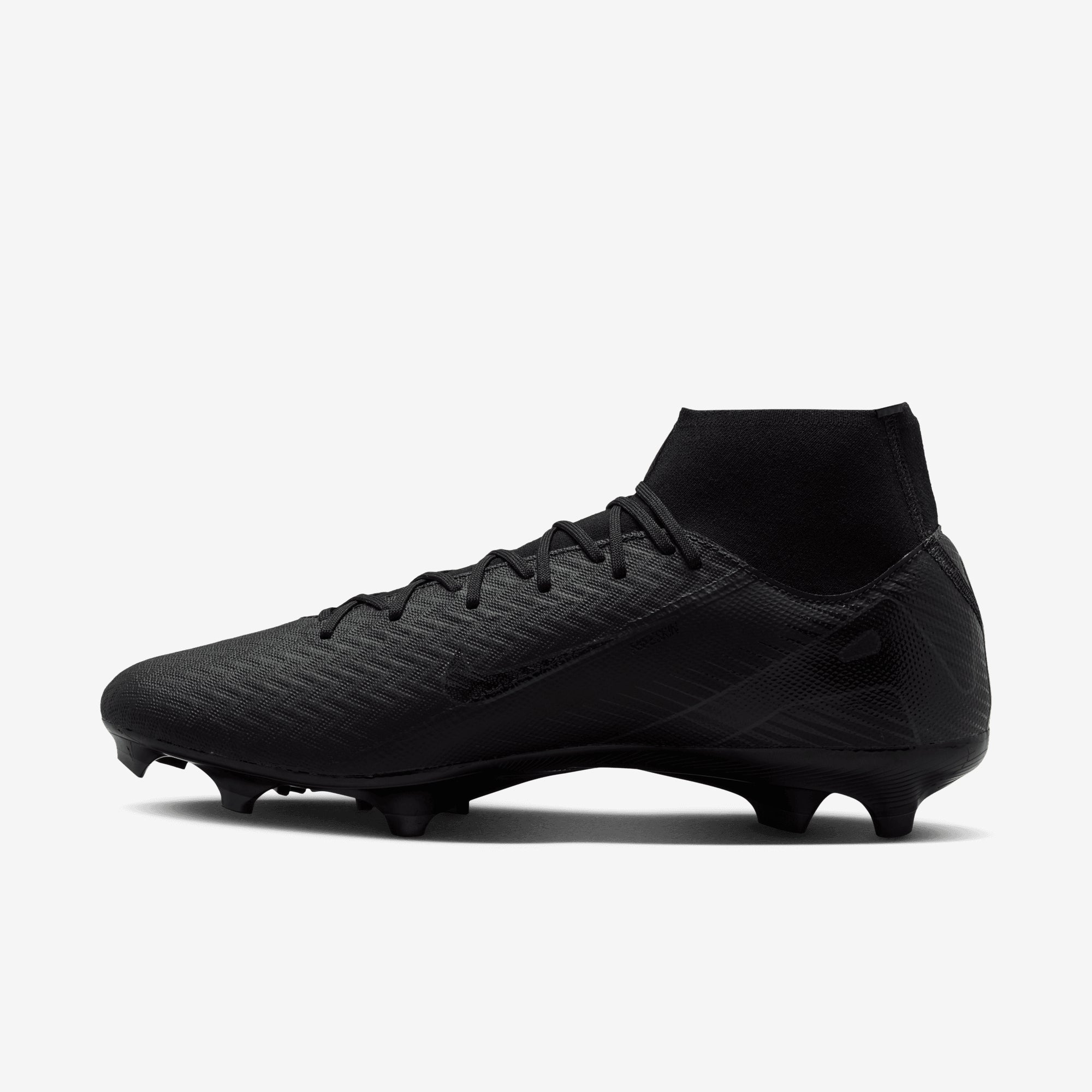 Nike Mercurial Superfly 10 Academy MG High-Top Soccer Cleats - Black/Black-Deep Jungle