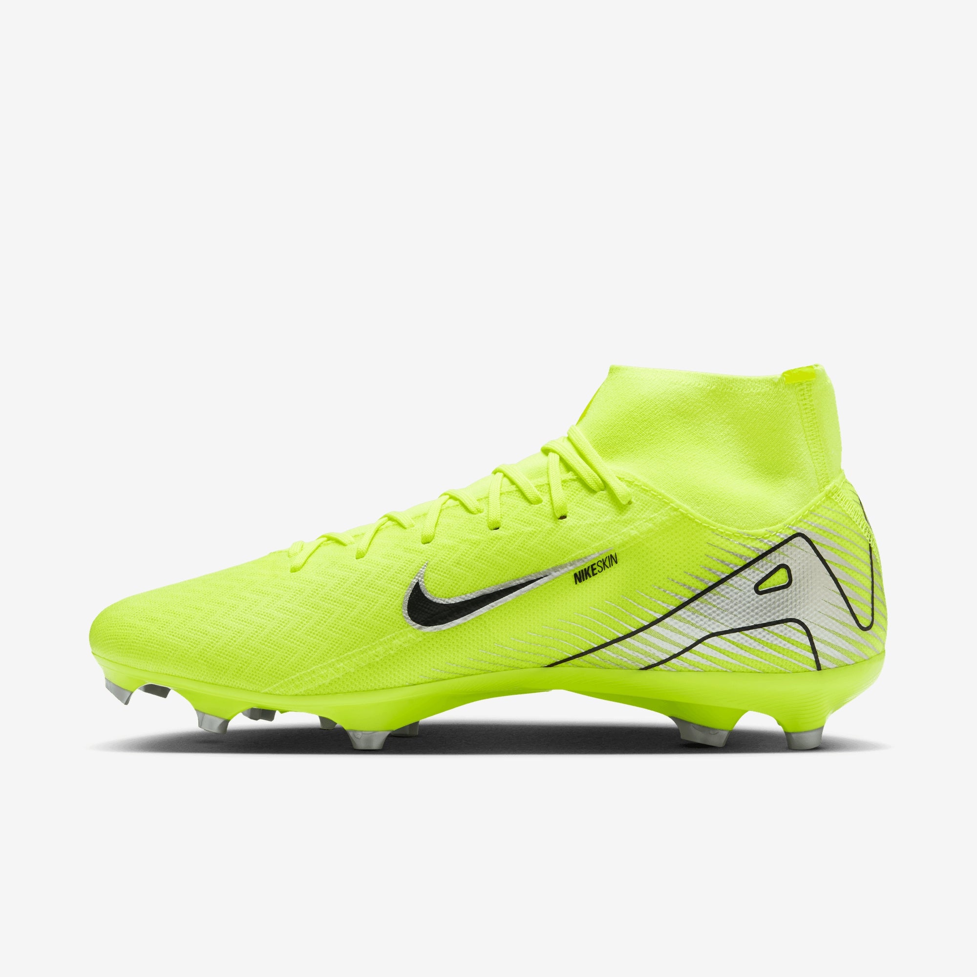 Nike Mercurial Superfly 10 Academy MG High-Top Soccer Cleats - Volt/Black