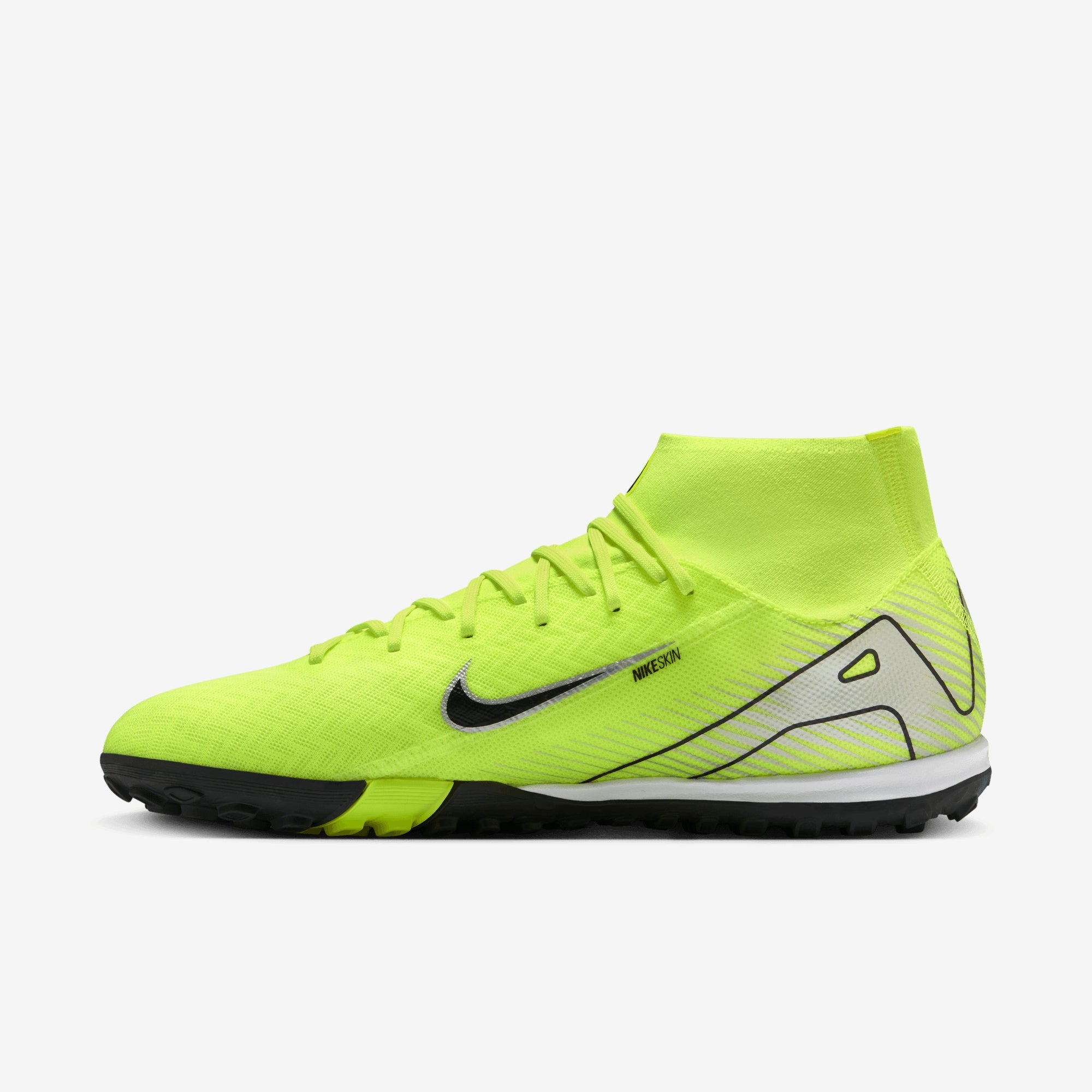 Nike Mercurial Superfly 10 Academy TF High-Top Soccer Shoes - Volt/Black