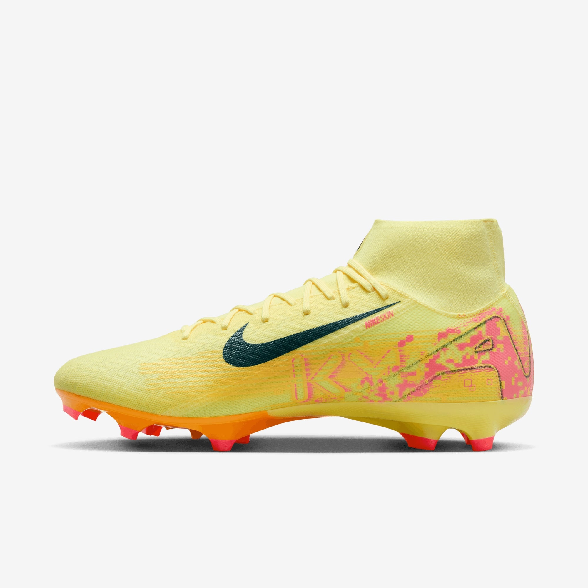 Nike Mercurial Superfly 10 Academy "Kylian Mbappé" MG High-Top Soccer Cleats - Lt Laser Orange/Armory Navy