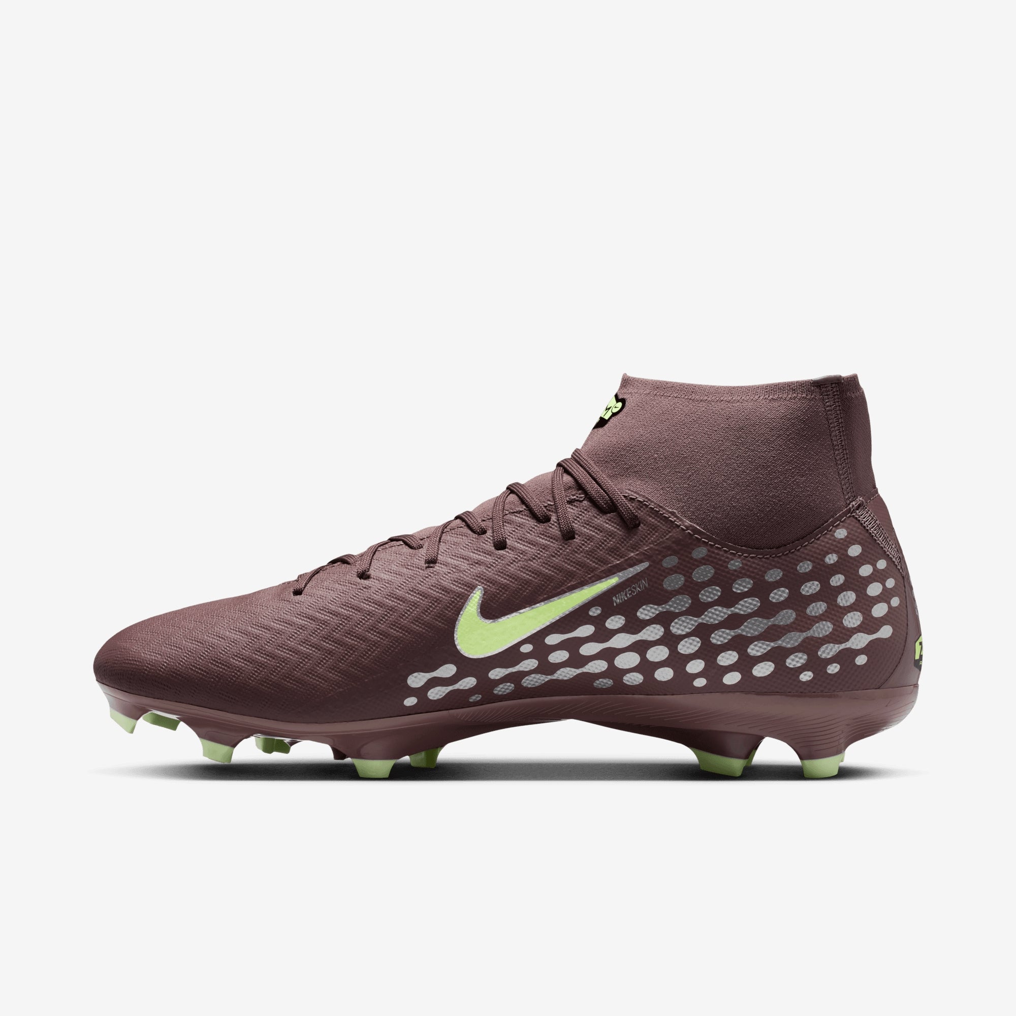 Nike Mercurial Superfly 10 Academy Kylian Mbappé Multi-Ground High-Top Soccer Cleats - Plum Eclipse/Metallic Silver