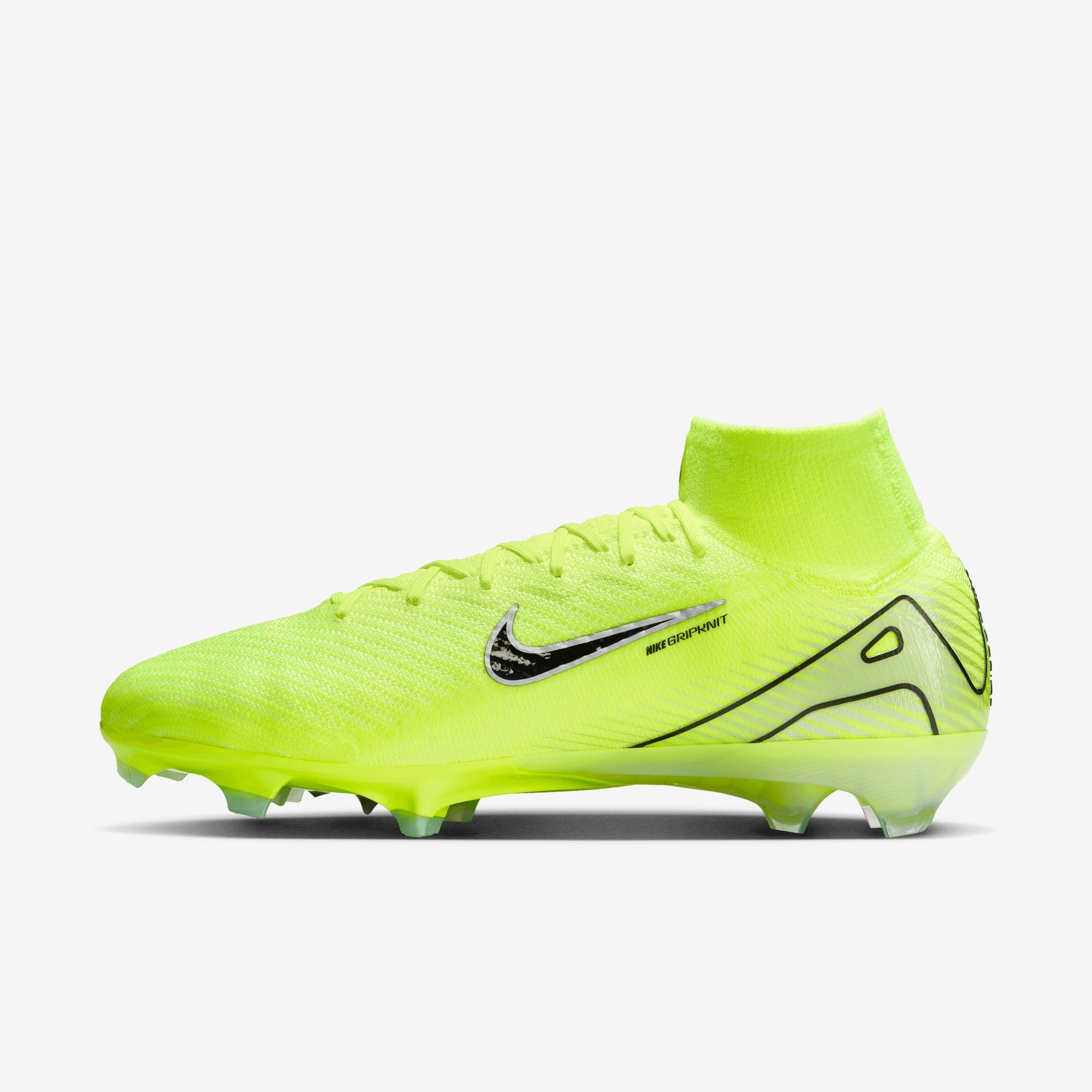 Nike Mercurial Superfly 10 Elite FG High-Top Soccer Cleats - VOLT/BLACK