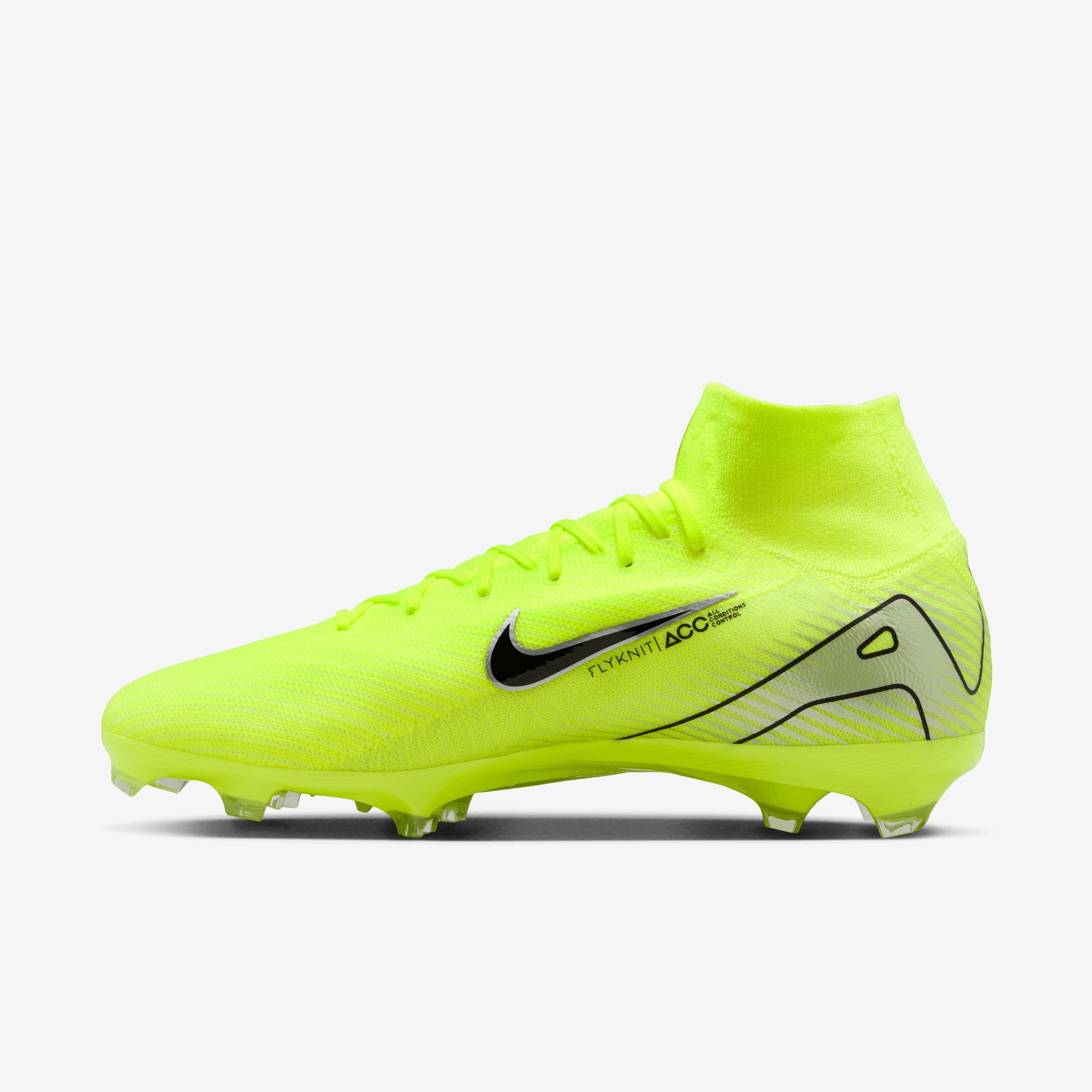 Nike Mercurial Superfly 10 Pro FG High-Top Soccer Cleats - Volt/Black