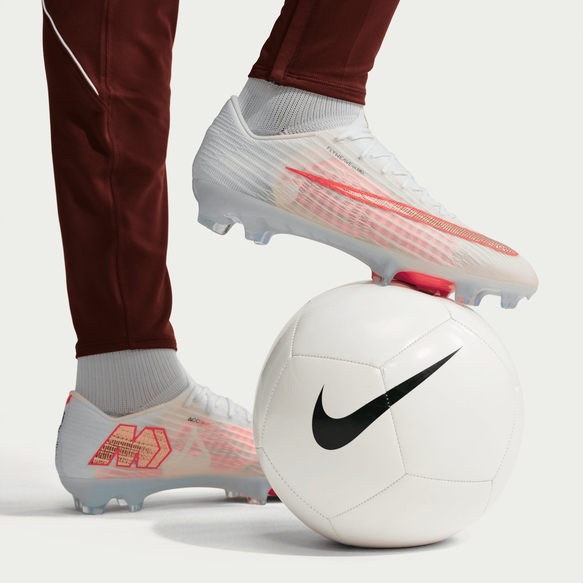 Nike Mercurial Superfly 11 Elite Firm-Ground Low-Top Soccer Cleats - White/Blur-Bright Crimson