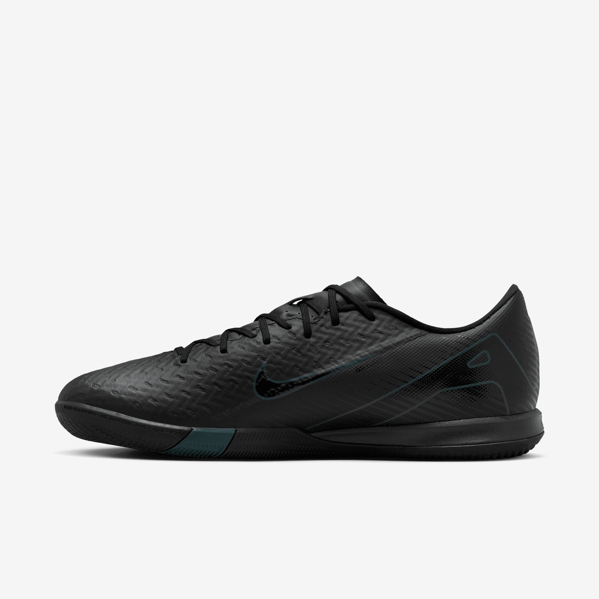 Nike Mercurial Vapor 16 Academy IC Low-Top Soccer Shoes - Black/Black-Deep Jungle