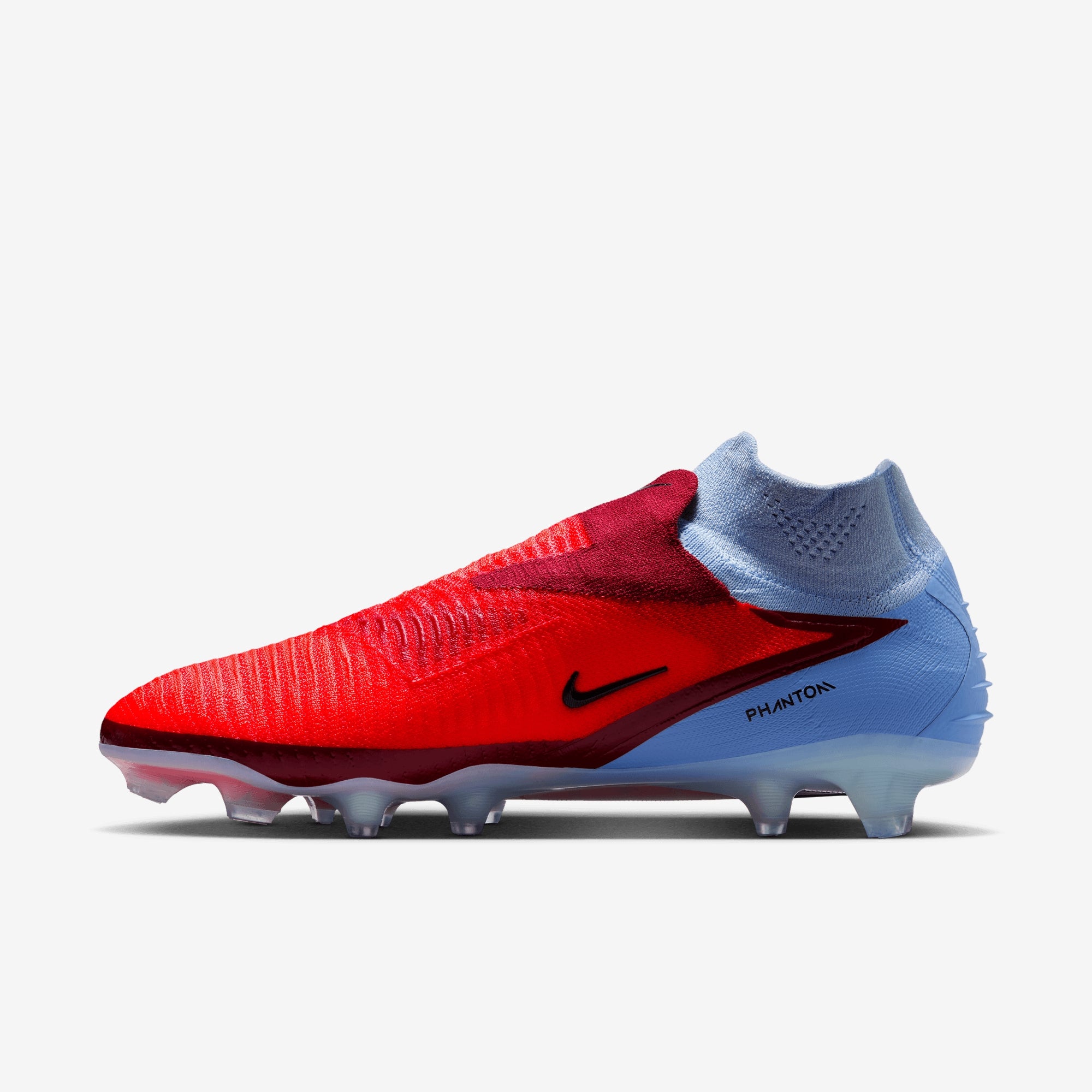 Nike Phantom 6 High Elite Firm-Ground Soccer Cleats - Royal Tint/Bright Crimson-Black
