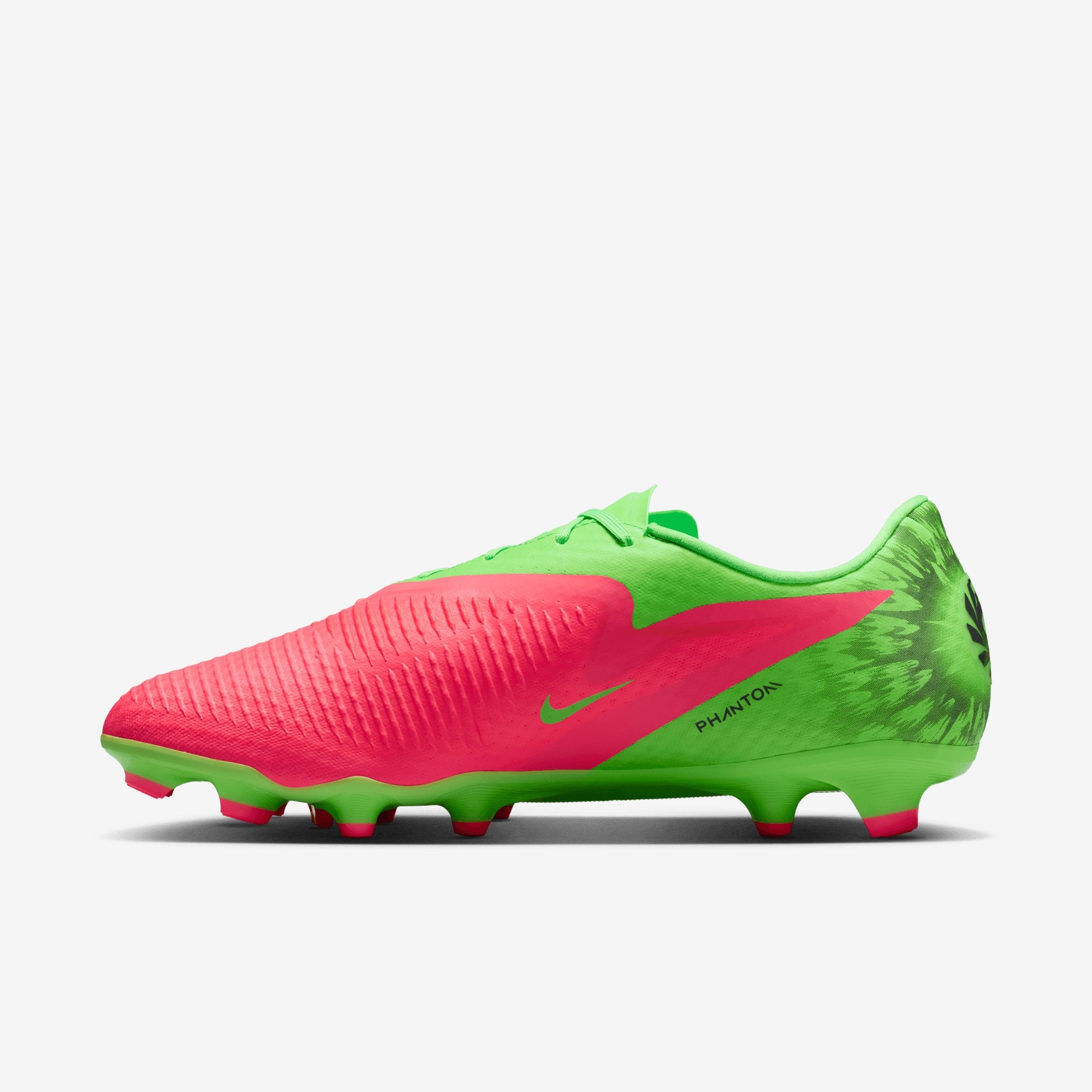Nike Phantom 6 Low Academy Erling Haaland Multi-Ground Soccer Cleats - Hot Punch/Black-Green Strike