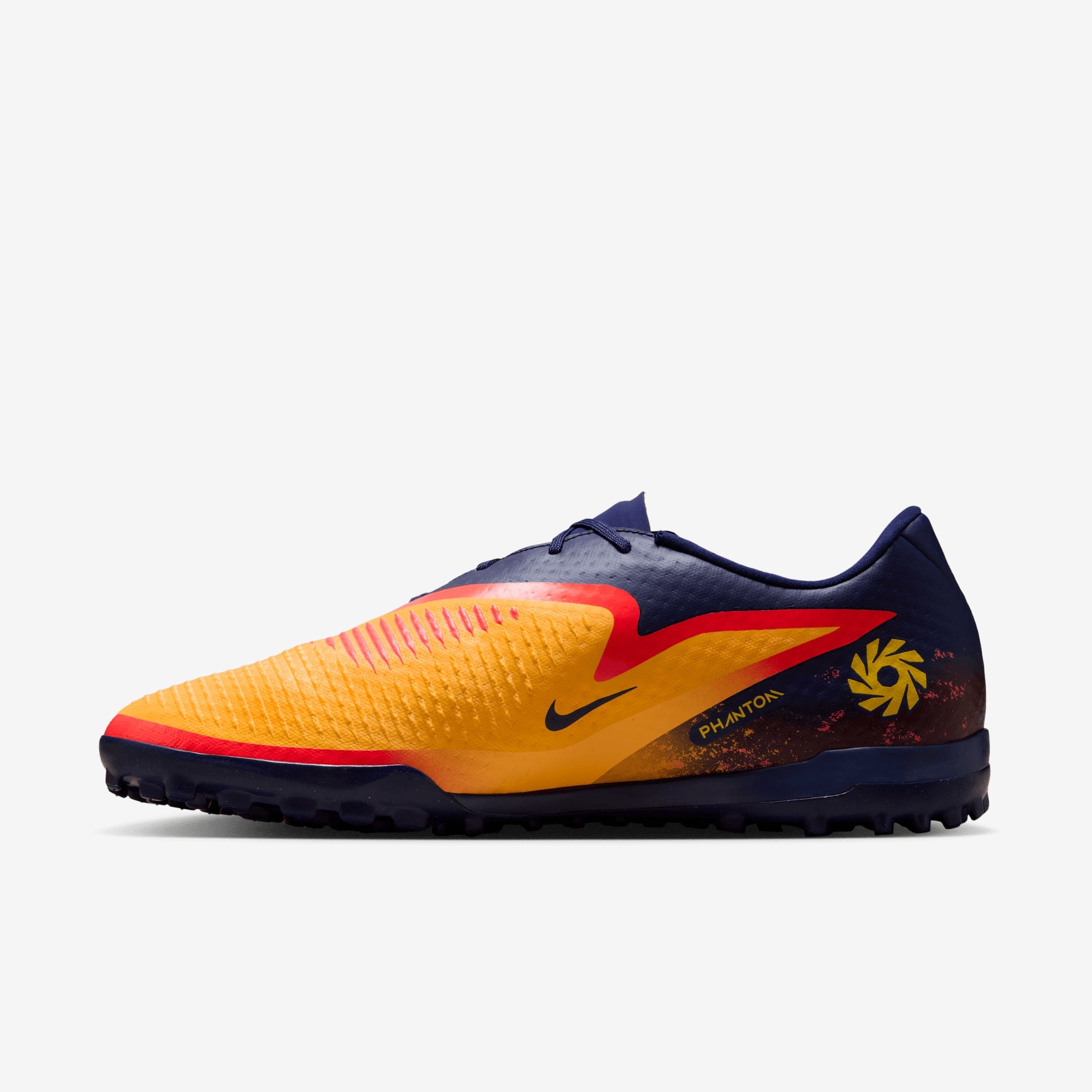 Nike Phantom 6 Low Academy "Erling Haaland" Turf Soccer Shoes - Laser Orange/Lemon Venom-Blue Void