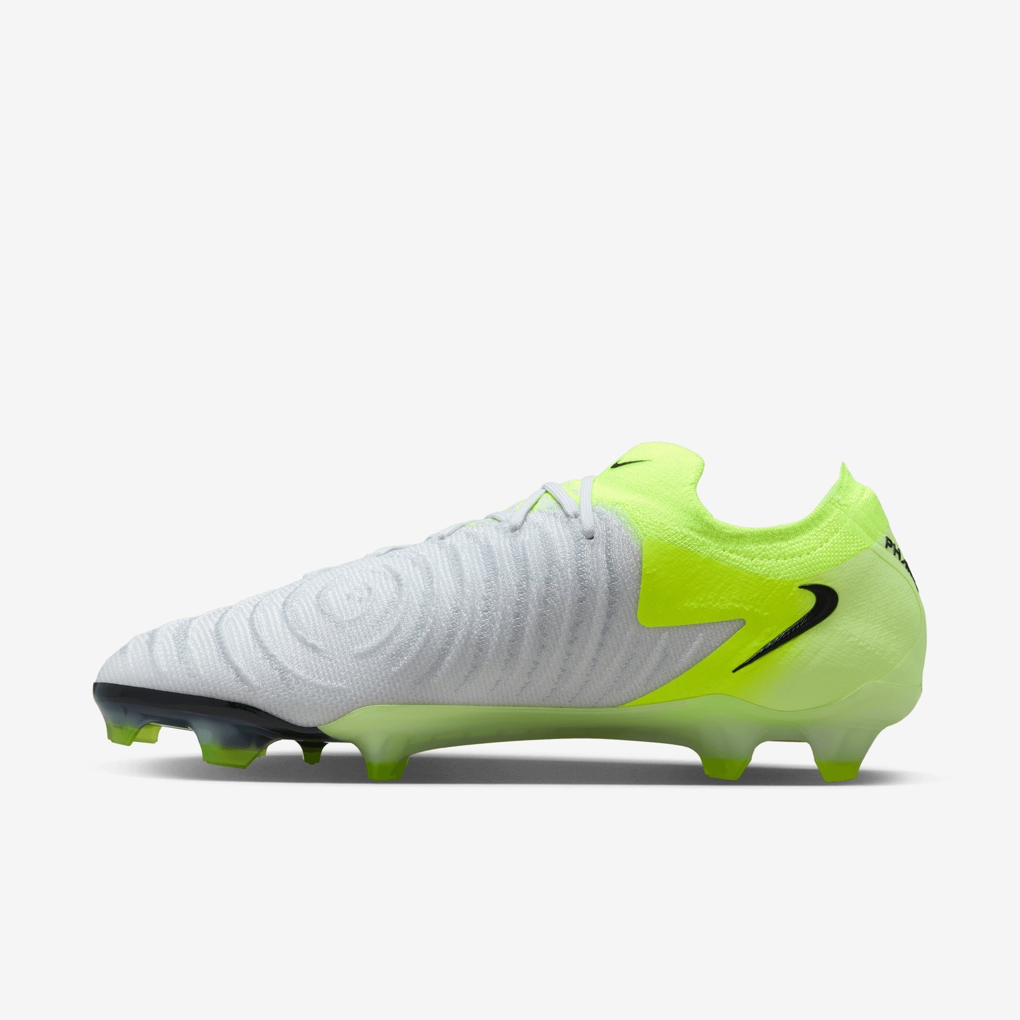 Nike Phantom GX 2 Elite FG Low-Top Soccer Cleats - Metallic Silver/Black-Volt