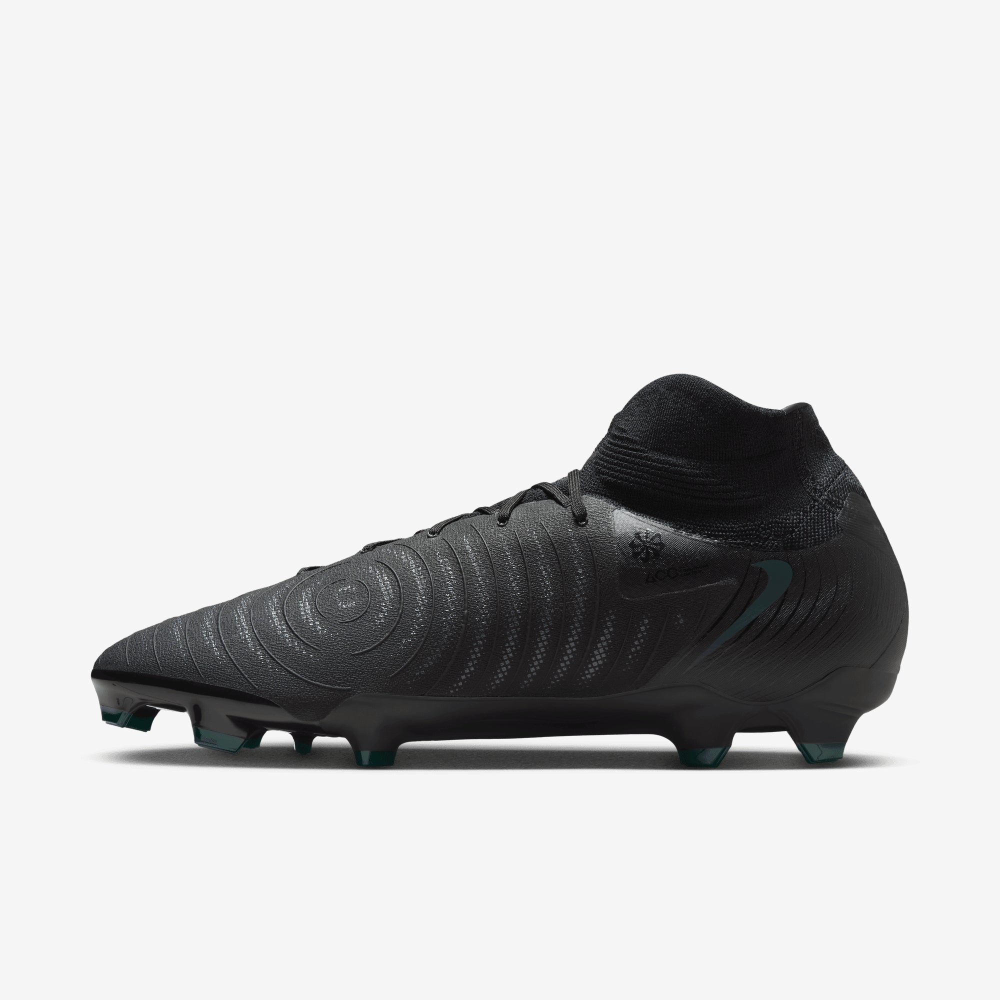 Nike Phantom Luna 2 Pro FG High-Top Soccer Cleats - Black/Black-Deep Jungle