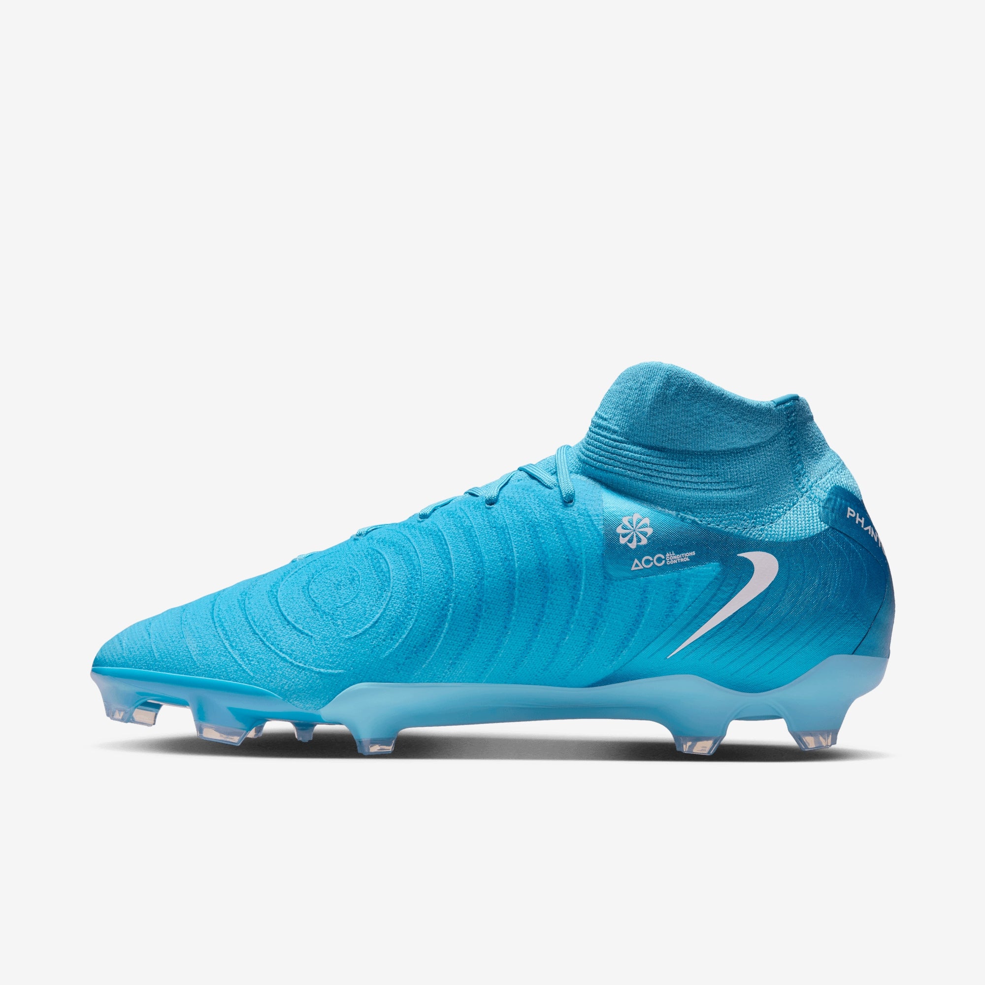 Nike Phantom Luna 2 Pro FG High-Top Soccer Cleats - Blue Fury/White