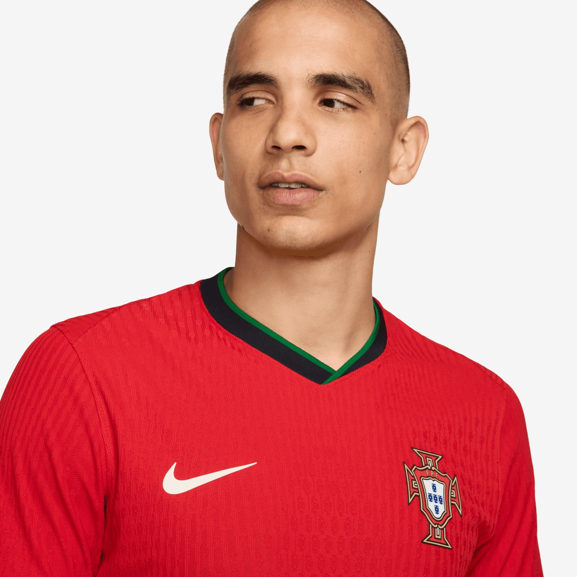 Nike Portugal (Men's Team) 2024/25 Match Home Men's Dri-FIT ADV Soccer Authentic Jersey - University Red/Pine Green/Sail