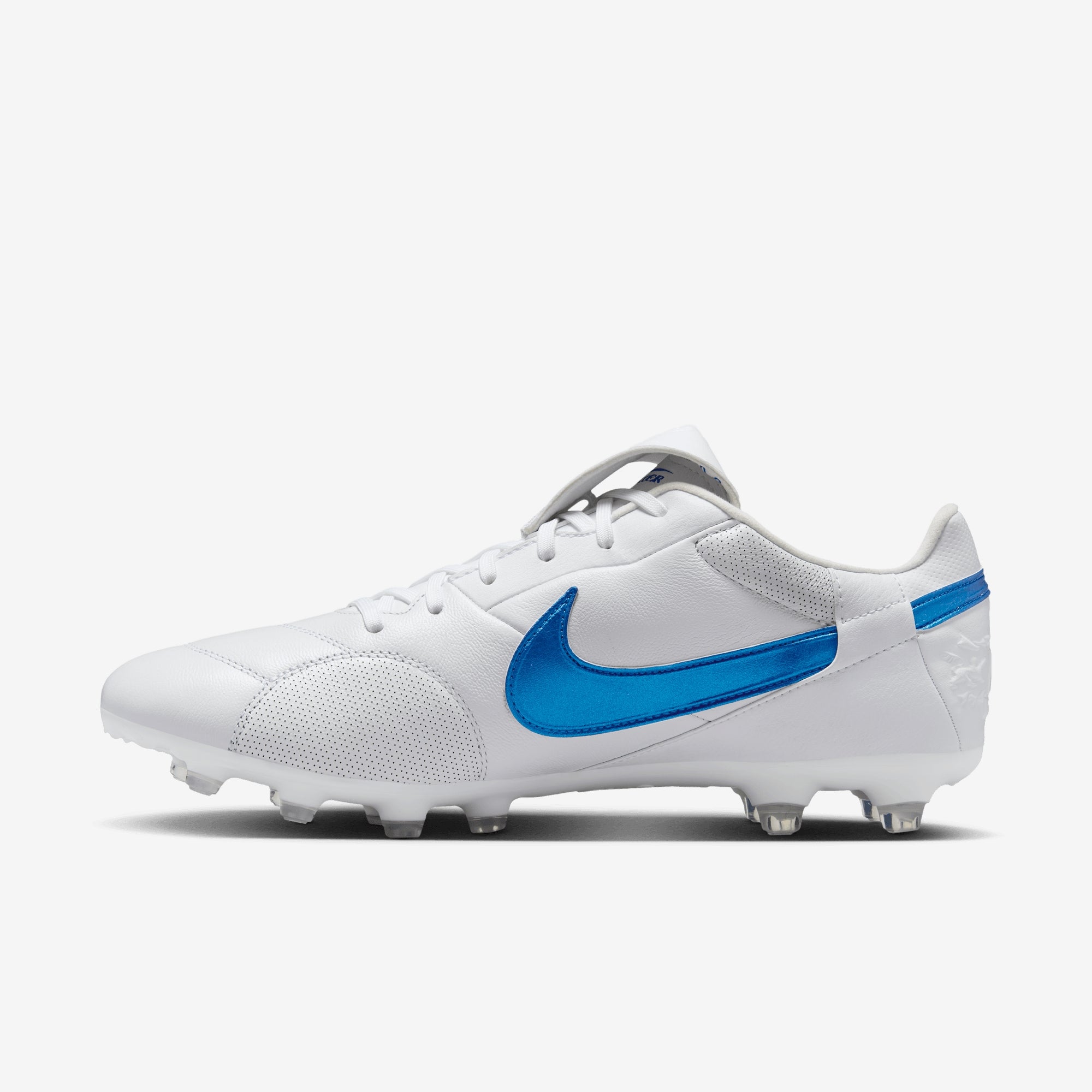 Nike Premier 3 FG Low-Top Soccer Cleats - White/Signal Blue