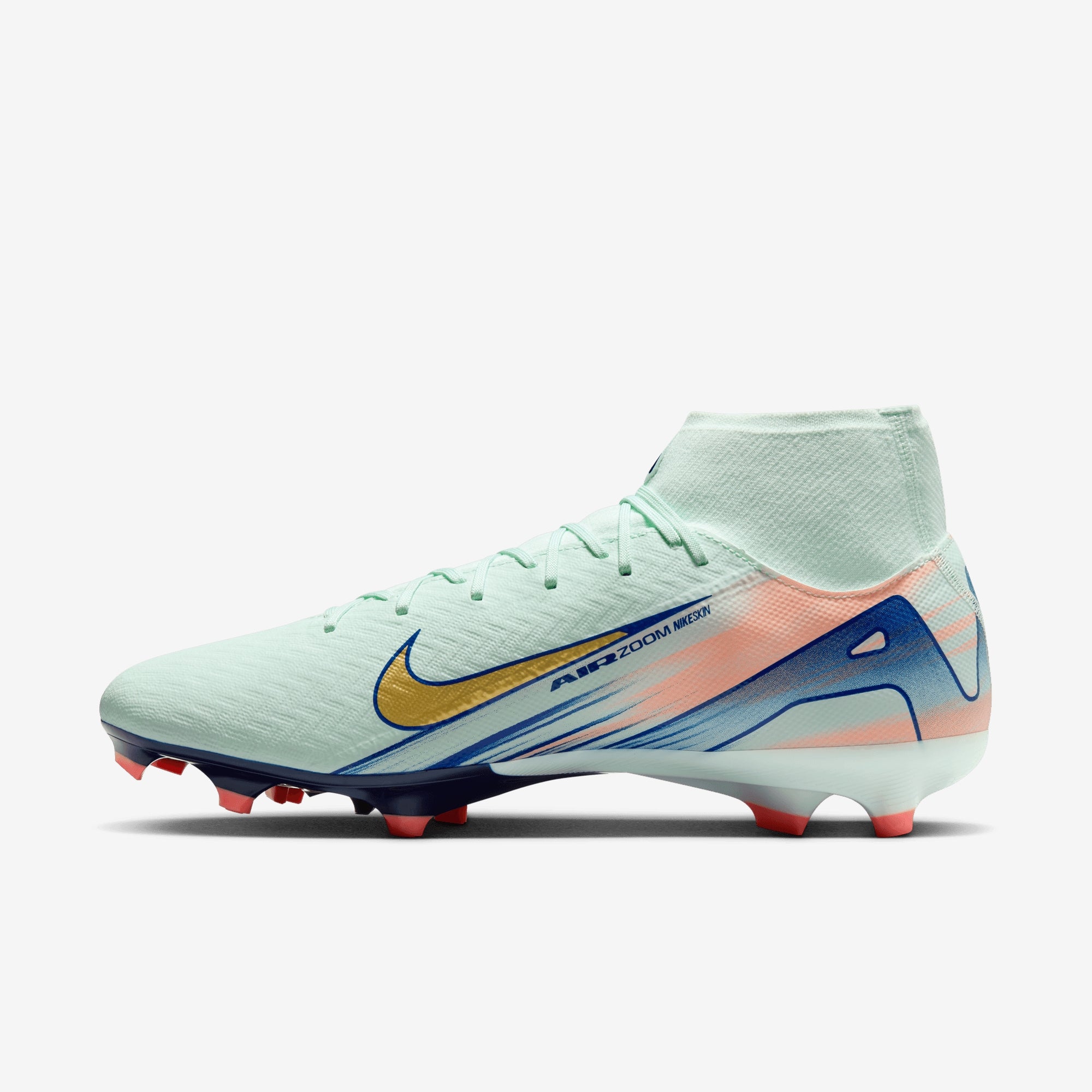 Nike Superfly 10 Academy Mercurial Dream Speed MG High-Top Soccer Cleats - Barely Green/Mtlc Gold Coin