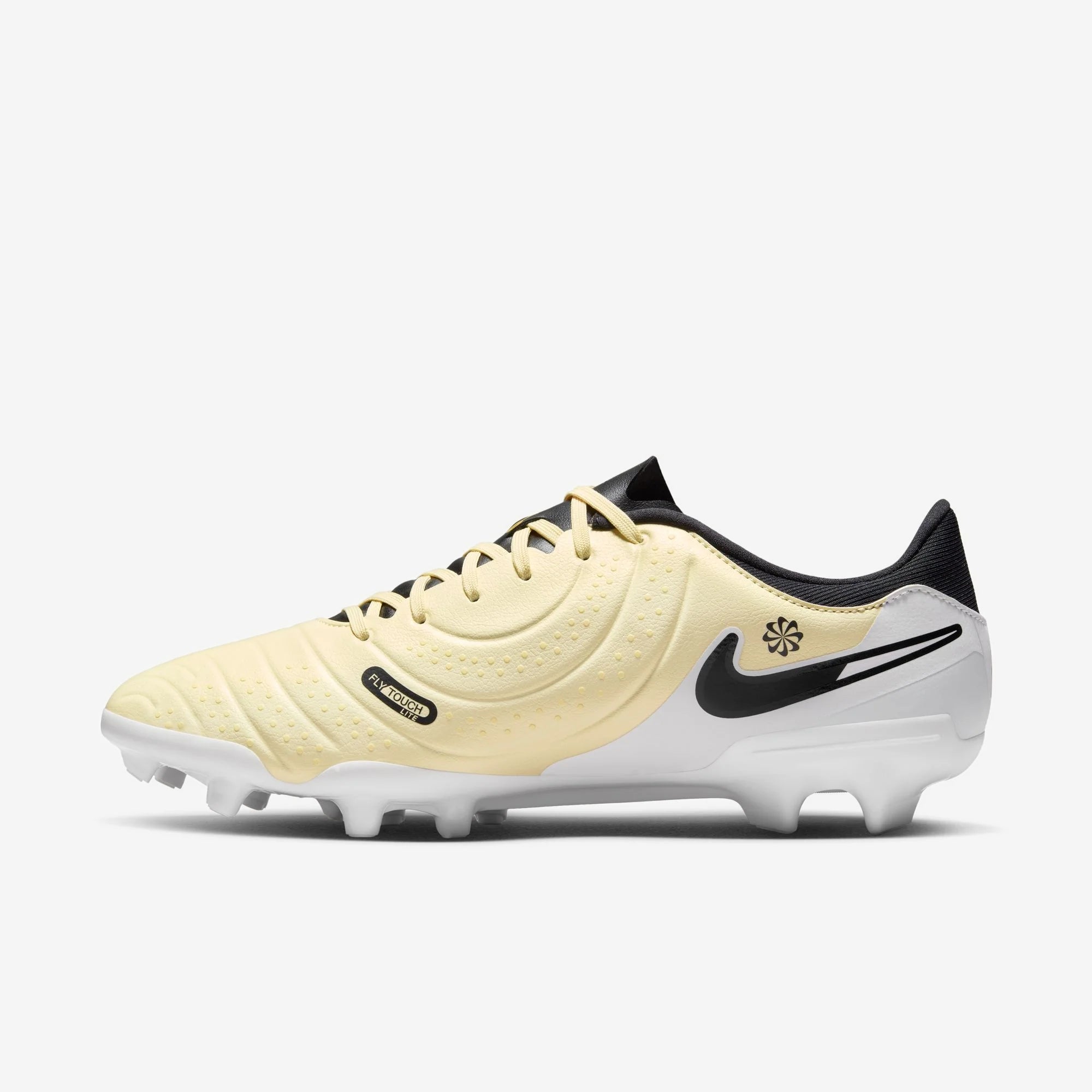 Nike Tiempo Legend 10 Academy MG Low-Top Soccer Cleats - Lemonade/Black/Metallic Gold Coin