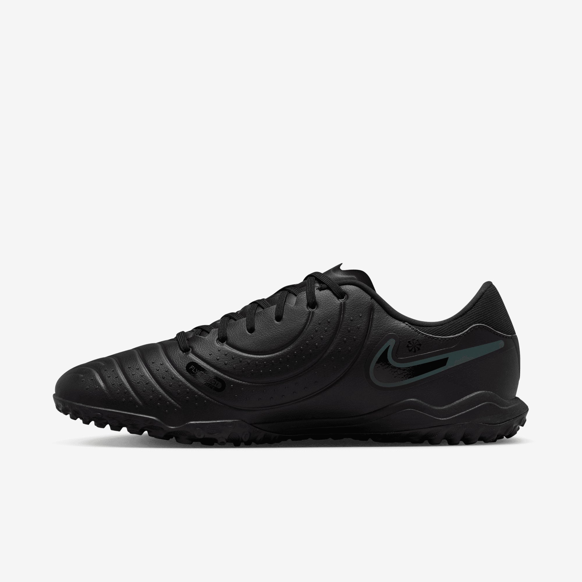 Nike Tiempo Legend 10 Academy TF Low-Top Soccer Shoes - Black/Black-Deep Jungle