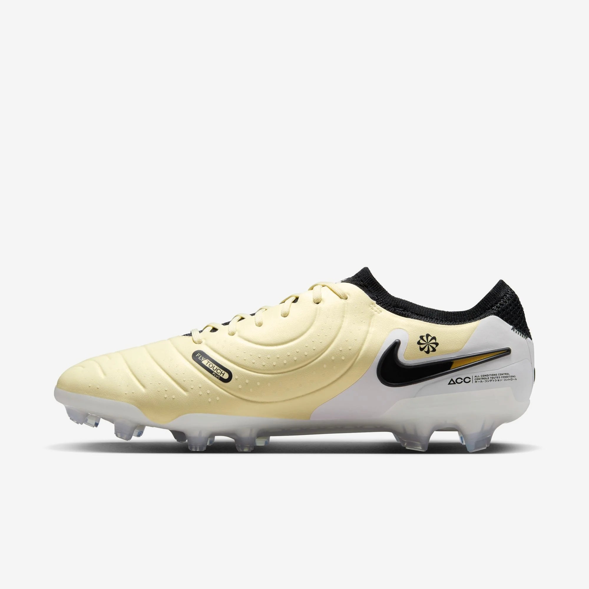 Nike Tiempo Legend 10 Elite FG Low-Top Soccer Cleats - Lemonade/Black/Metallic Gold Coin