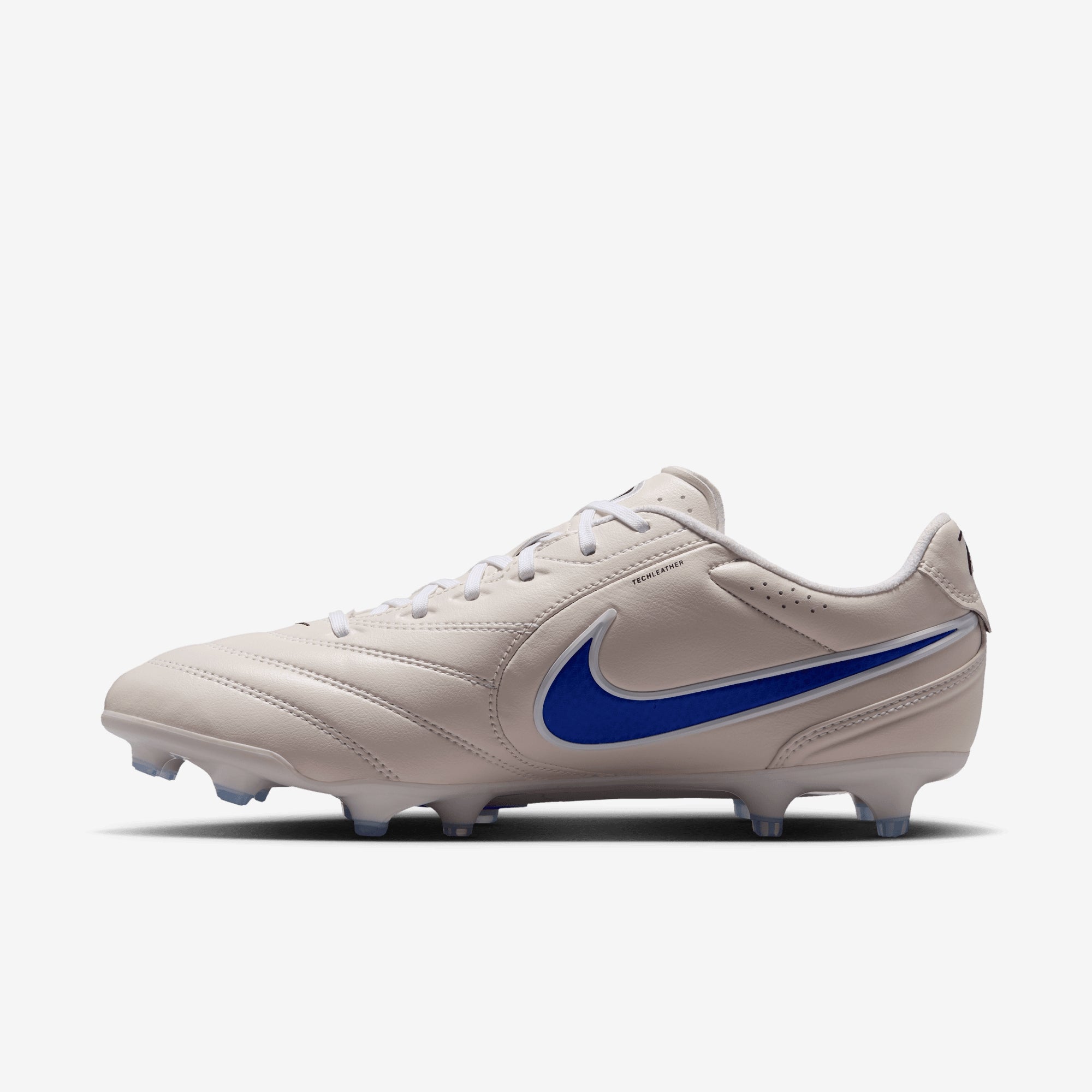 Nike Tiempo Ligera Pro Firm-Ground Low-Top Soccer Cleats - Chalk/Racer Blue-White