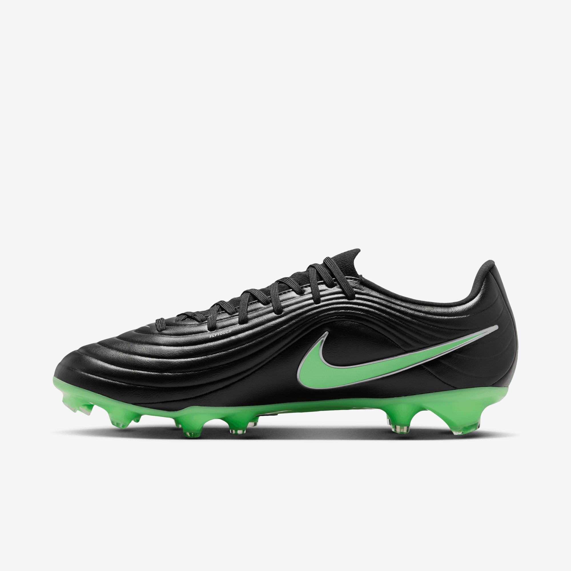 Nike Tiempo Maestro Academy Multi-Ground Low-Top Soccer Cleats - Black/Illusion Green-Black