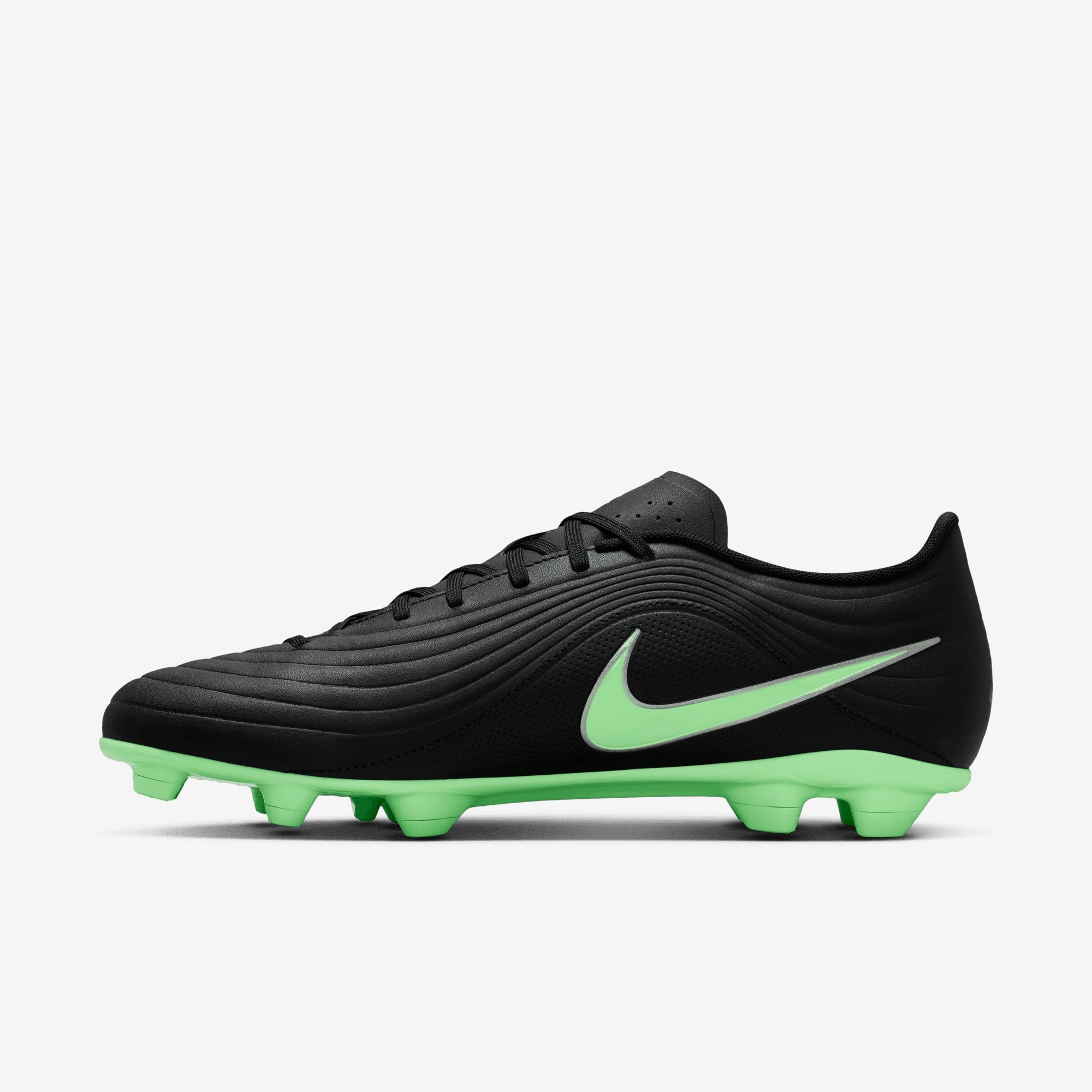 Nike Tiempo Maestro Club Multi-Ground Low-Top Soccer Cleats - Black/Illusion Green-Black