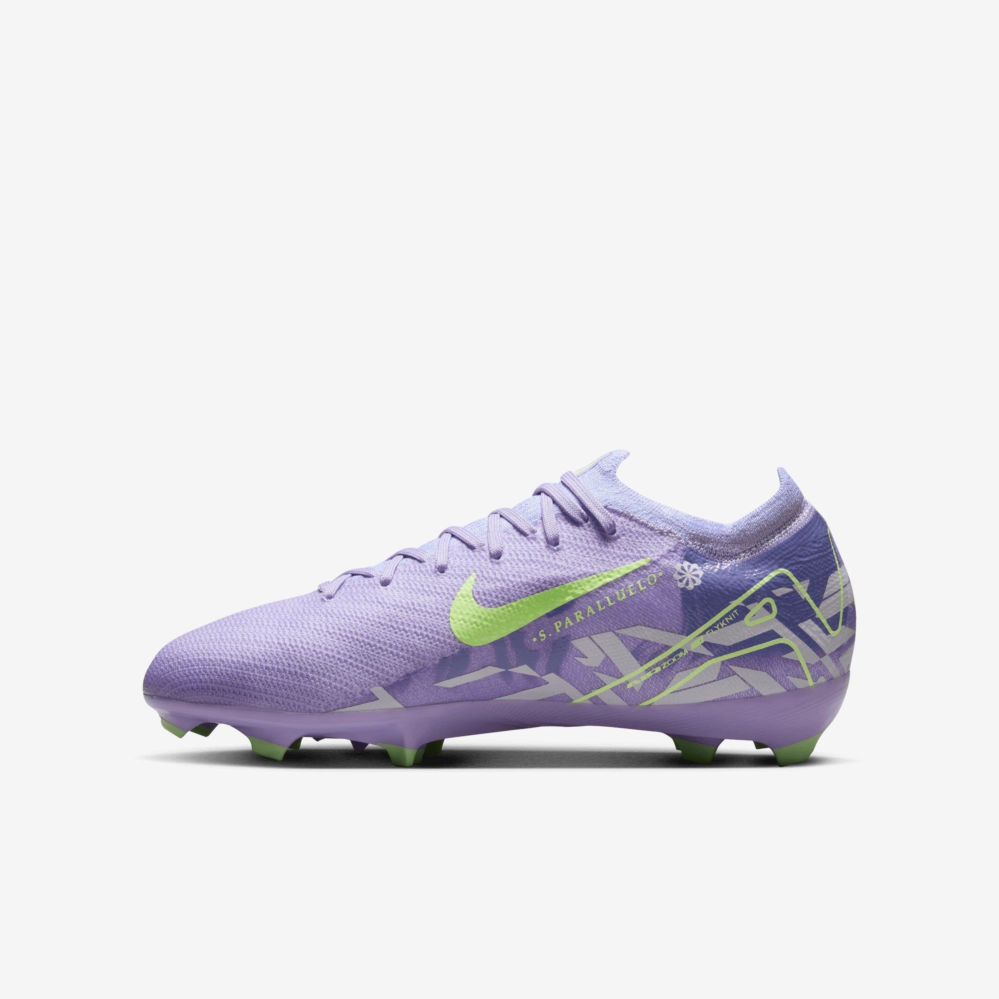 Nike United Jr. Mercurial Vapor 16 Pro Big Kids' FG Low-Top Soccer Cleats - Purple Agate/Barely Volt