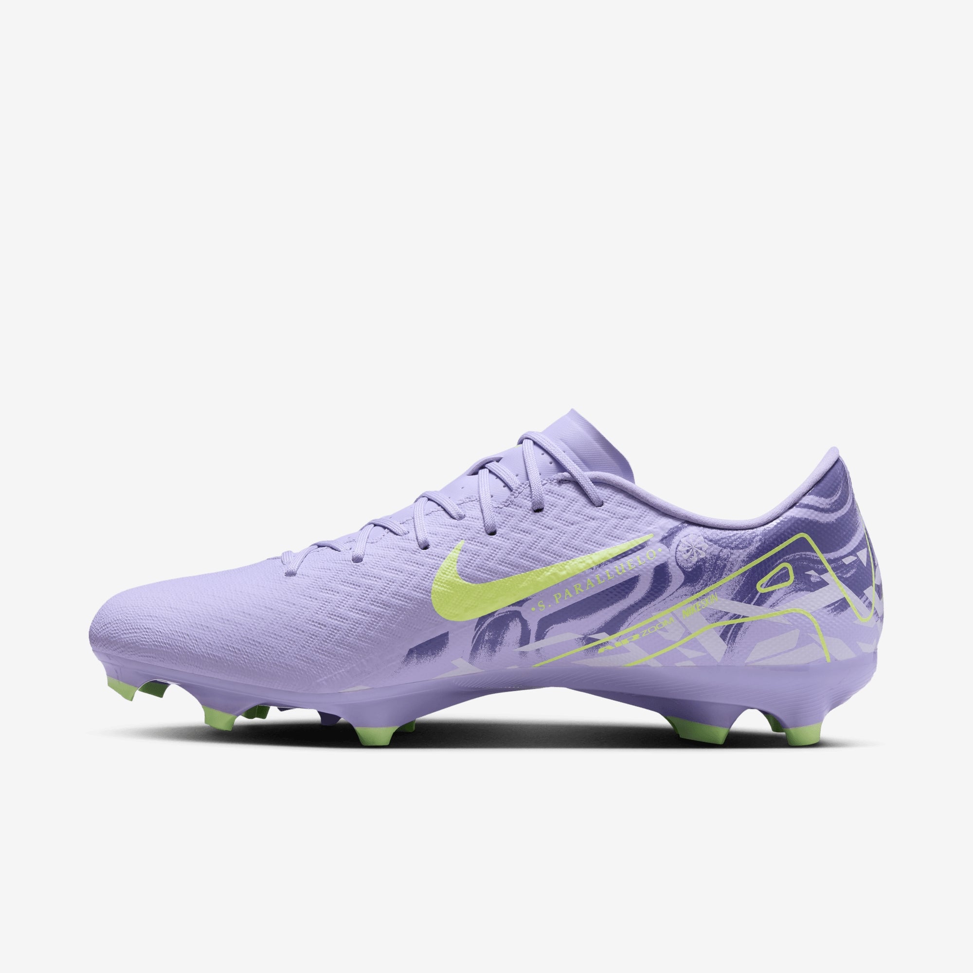 Nike United Mercurial Vapor 16 Academy MG Low-Top Soccer Cleats - Purple Agate/Barely Volt