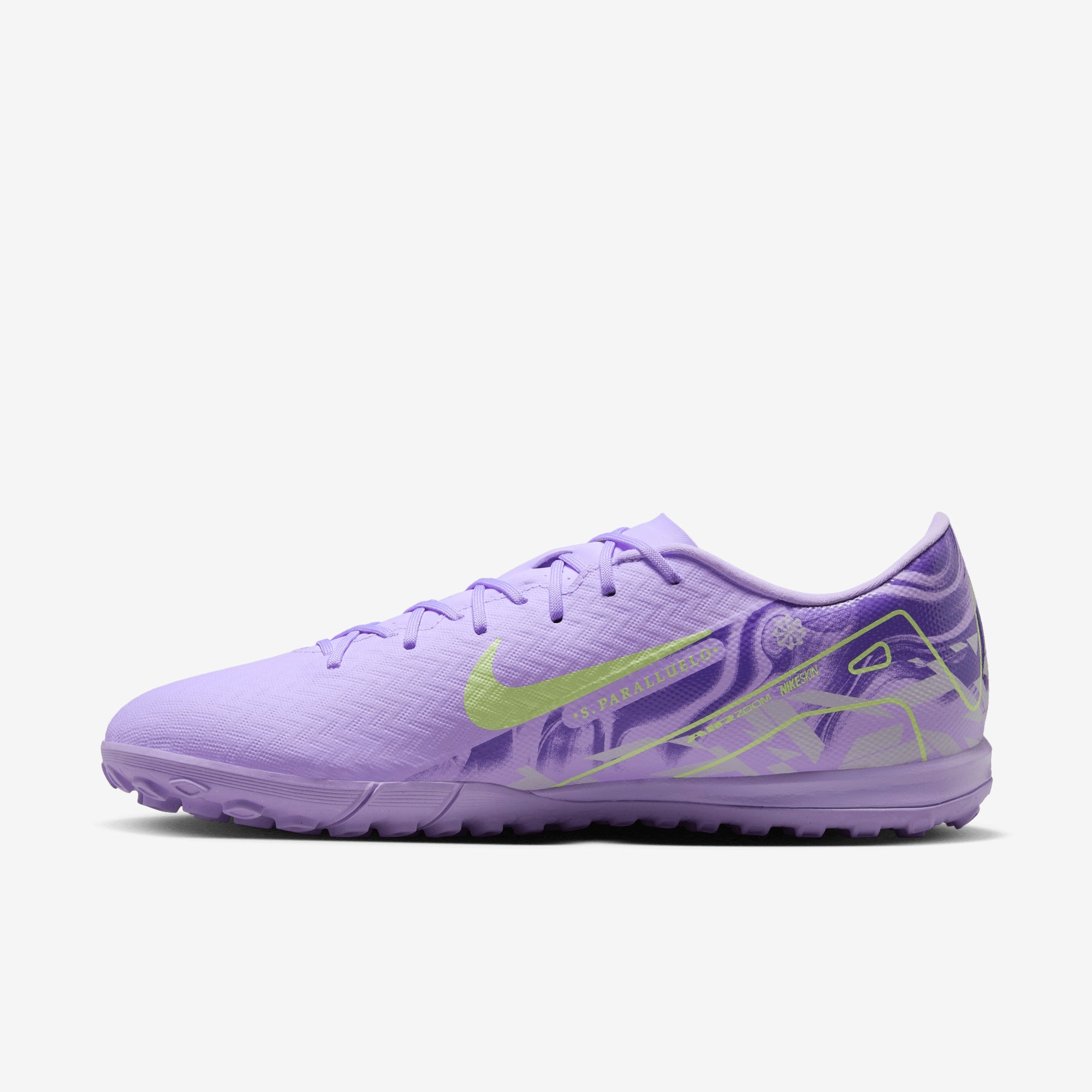 Nike United Mercurial Vapor 16 Academy TF Low-Top Soccer Shoes - Purple Agate/Barely Volt