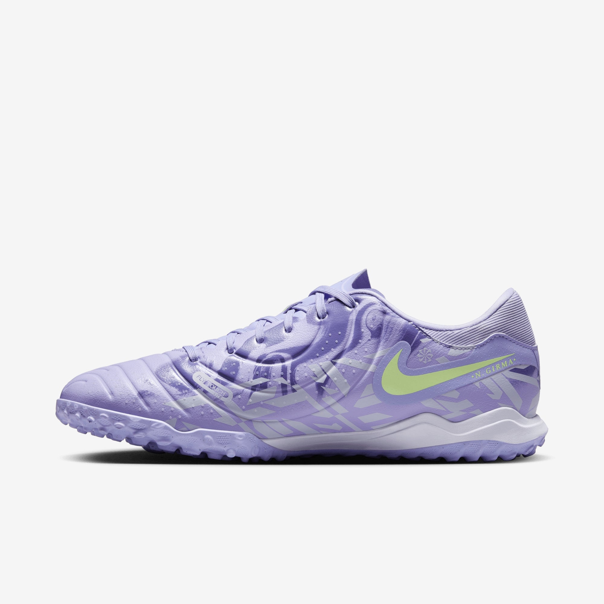 Nike United Tiempo Legend 10 Academy TF Low-Top Soccer Shoes - Purple Agate/Barely Volt