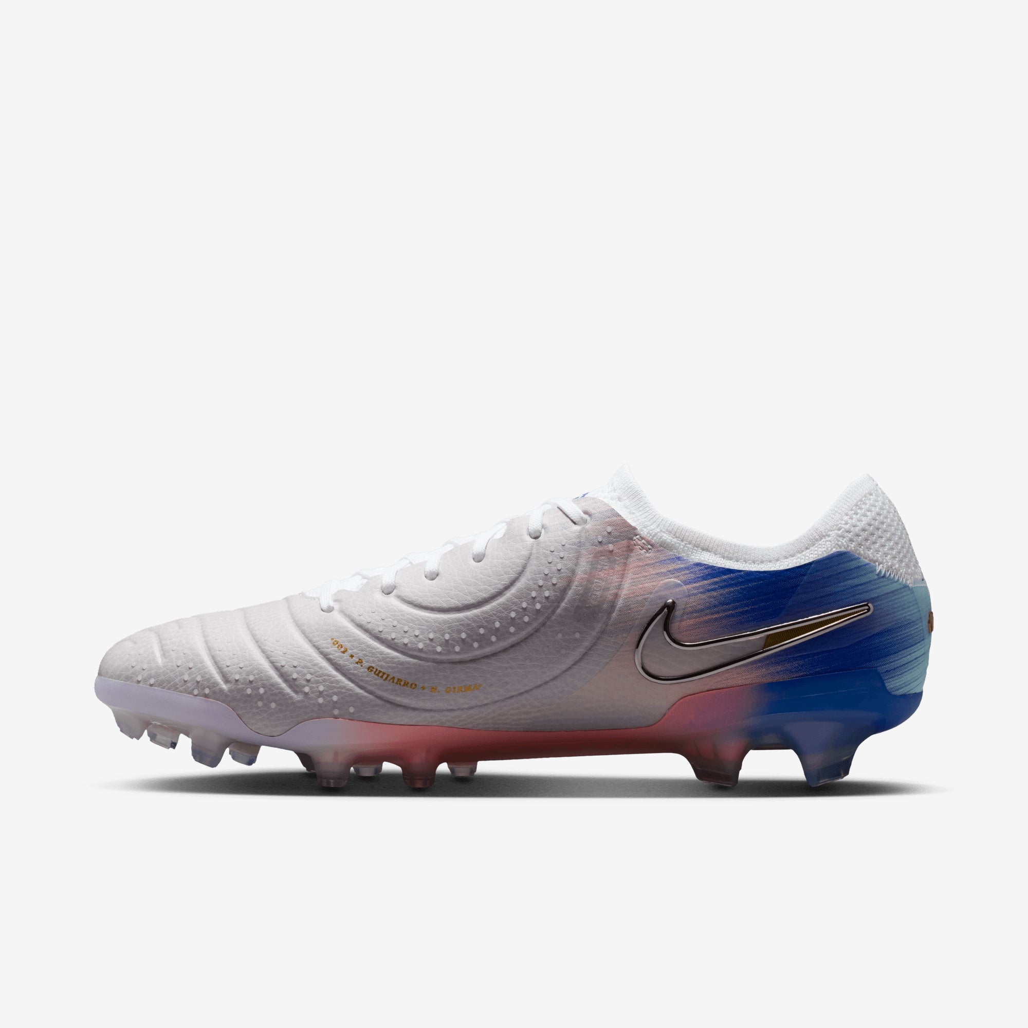Nike United Tiempo Legend 10 Elite Firm-Ground Low-Top Soccer Cleats - Vast Grey/Racer Blue