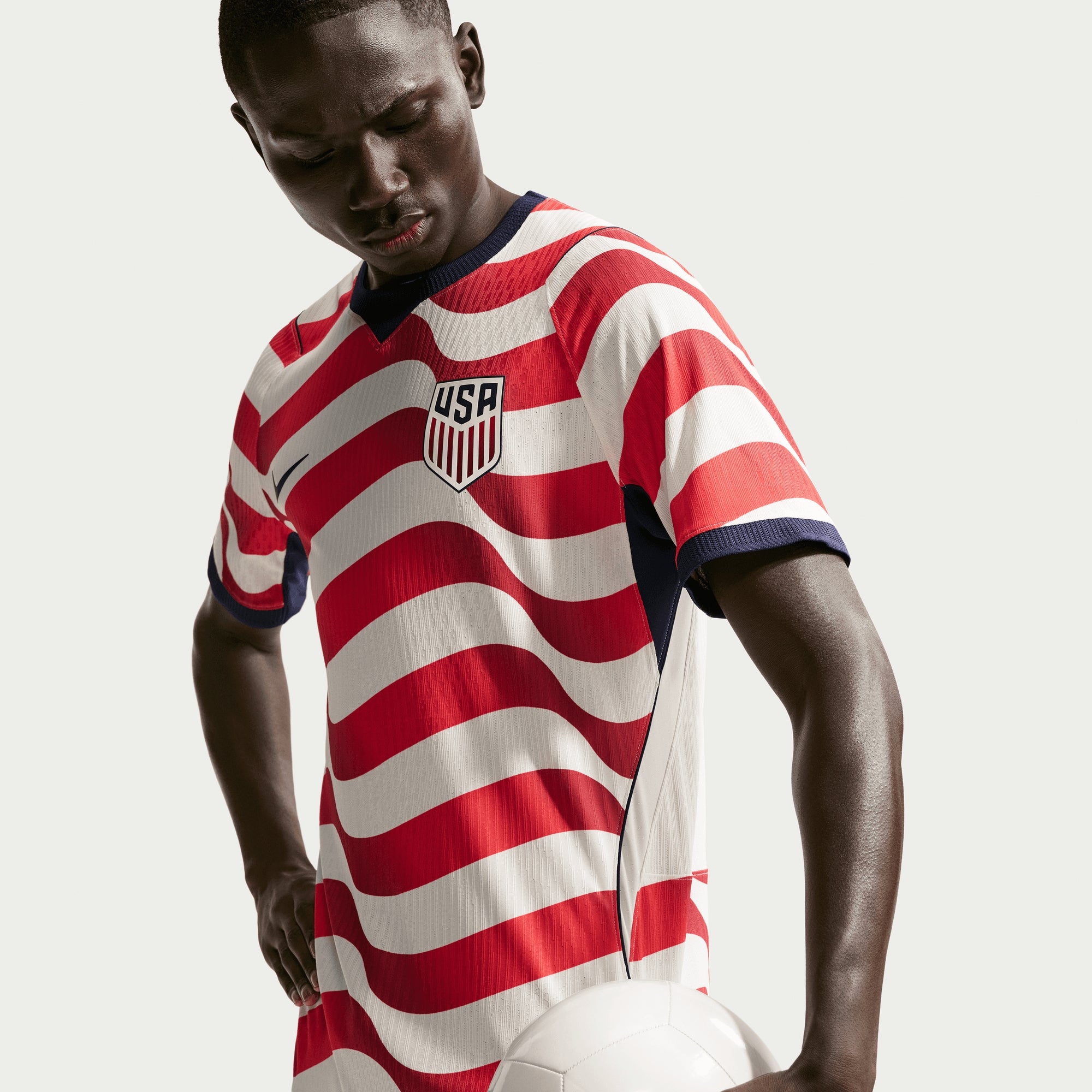Nike USMNT 2026 Match Home Men's Nike Aero-FIT Soccer Authentic Jersey - Sail/Midnight Navy/Midnight Navy