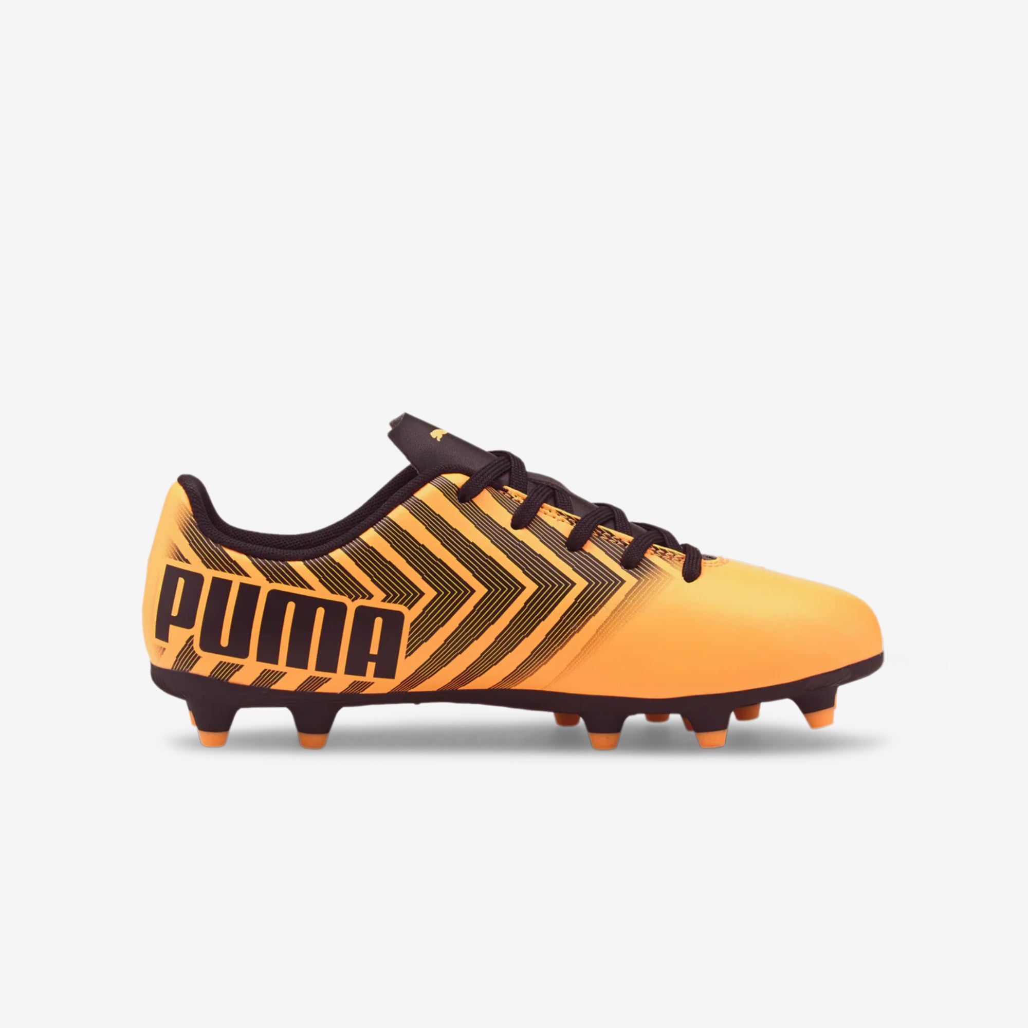 PUMA Jr. TACTO II Little/Big Kids' Firm/Artificial-Ground Low-Top Soccer Cleats - Neon Citrus-PUMA Black