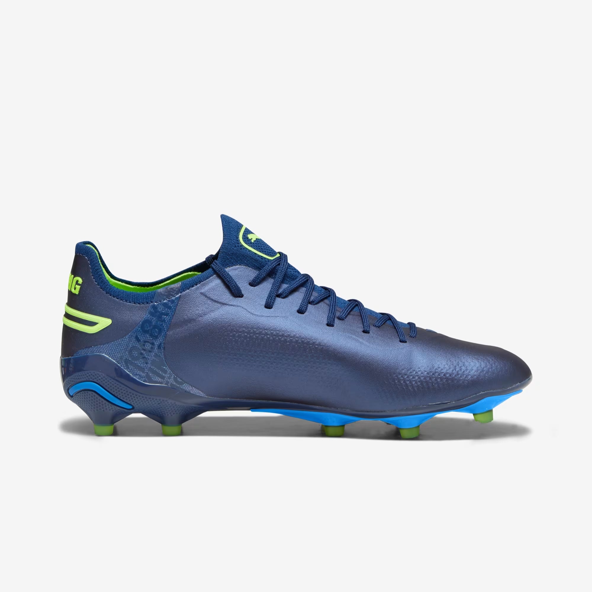 PUMA KING ULTIMATE Firm/Artificial-Ground Low-Top Soccer Cleats - Persian Blue-Pro Green-Ultra Blue
