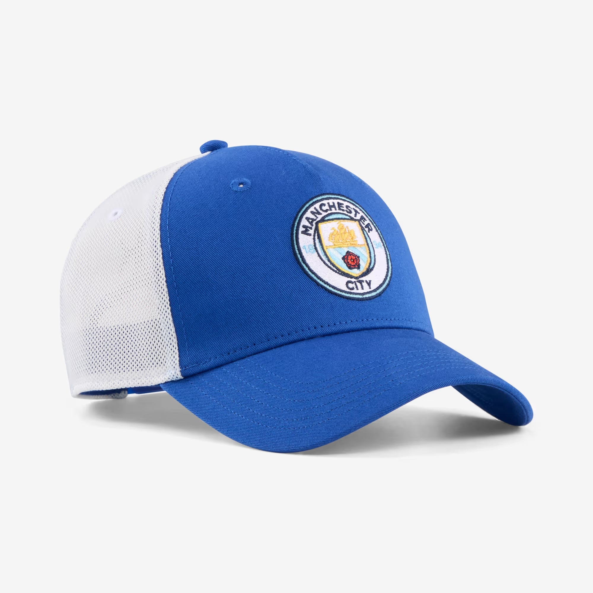 PUMA Manchester City King Trucker Hat - Speedy Blue-PUMA White
