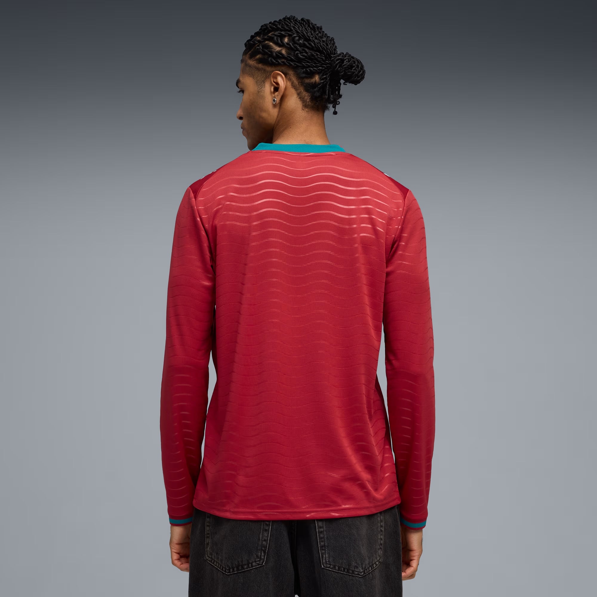 PUMA Portugal 2026 Stadium Home Men's Long-Sleeve Soccer Jersey (Red)