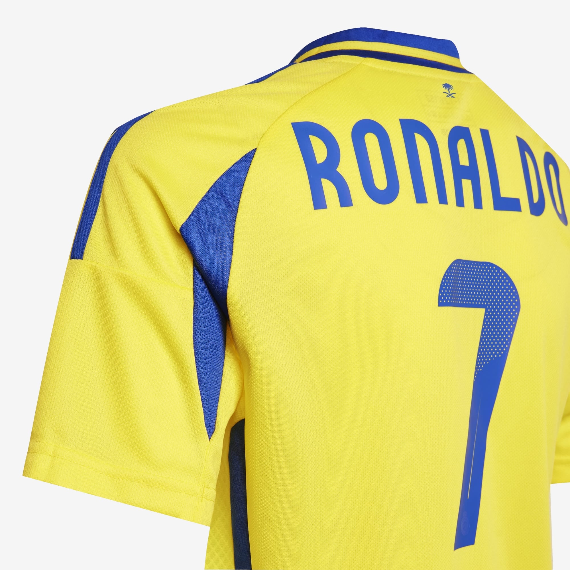 adidas Al Nassr FC 2024/25 Ronaldo Stadium Home Big Kids' AEROREADY Soccer Replica Jersey - Impact Yellow / Royal Blue