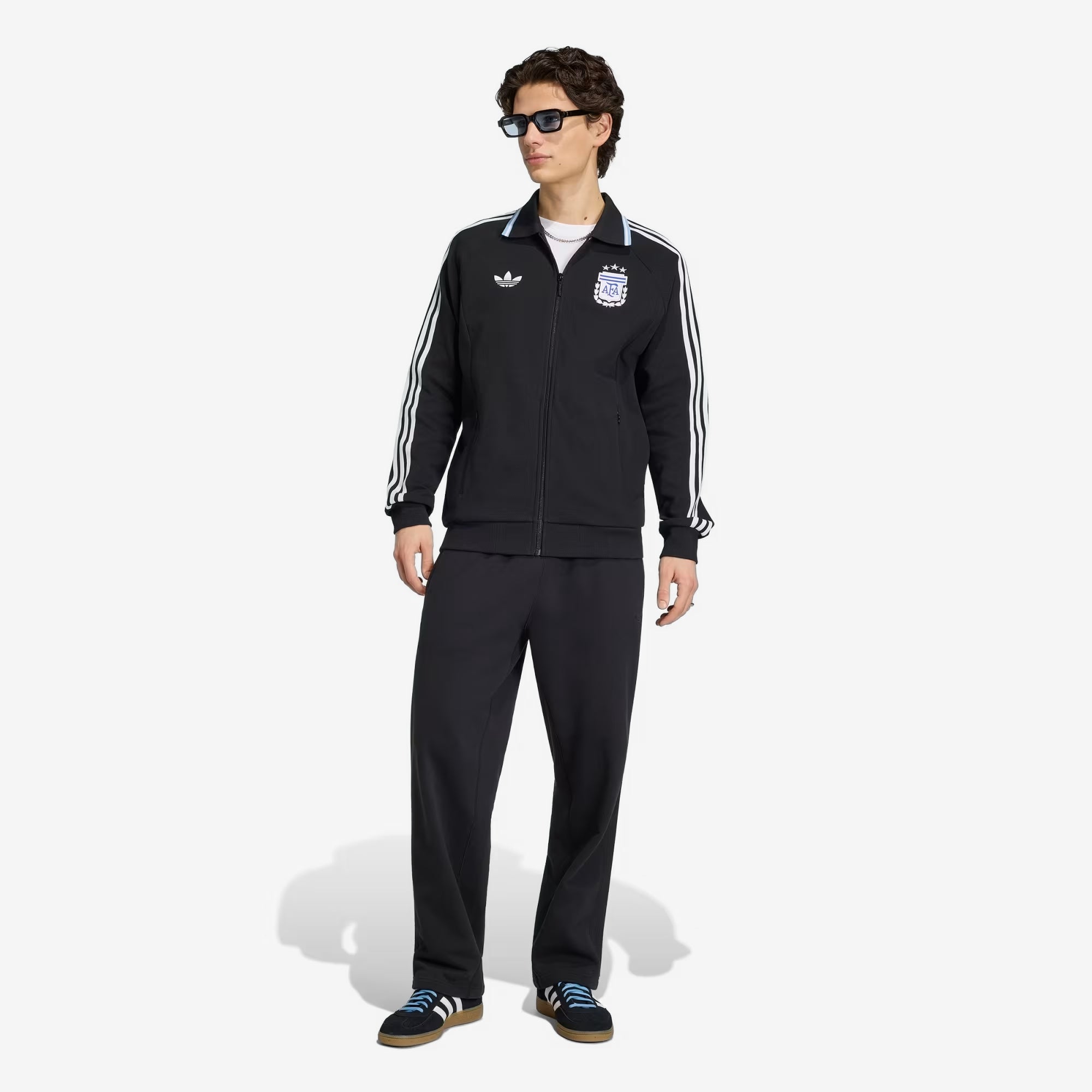 adidas Argentina Away Anthem Men's Full-Zip Soccer Jacket - Black