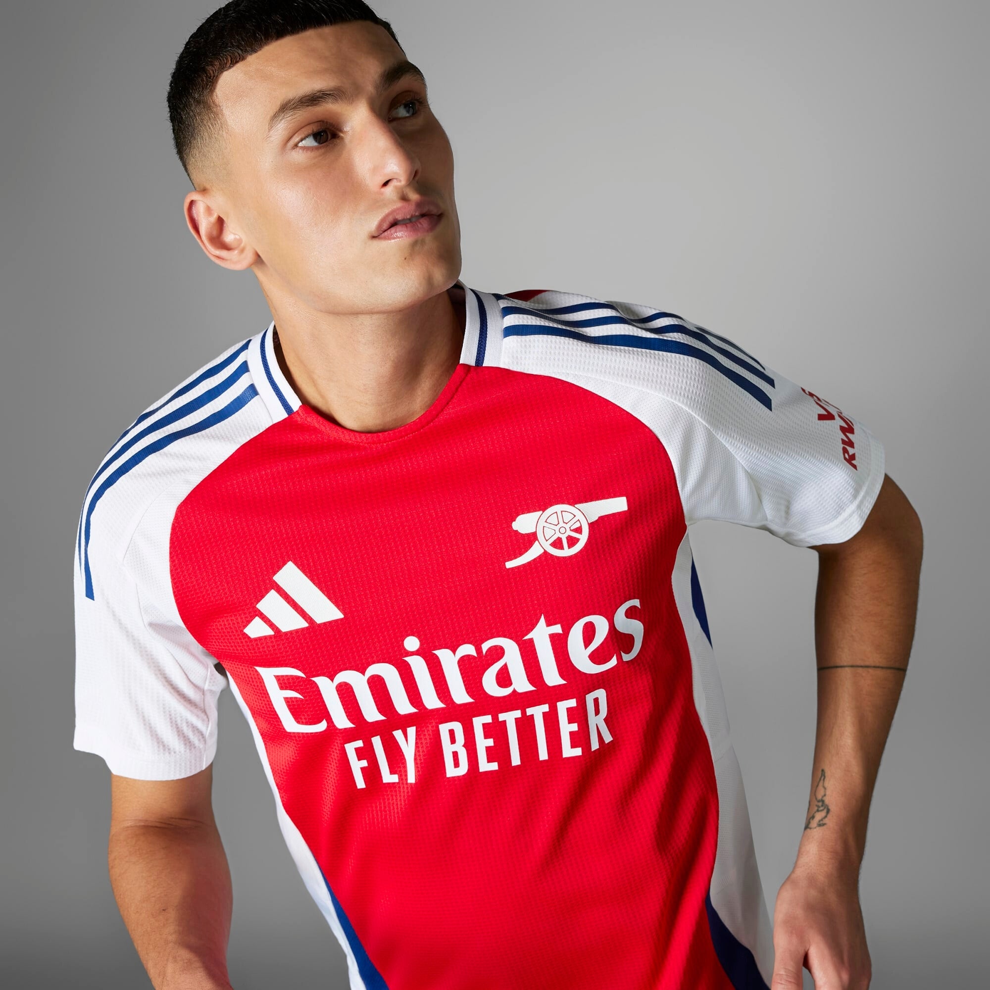 adidas Arsenal 2024/25 Match Home Men's HEAT.RDY Soccer Authentic Jersey - Better Scarlet / White