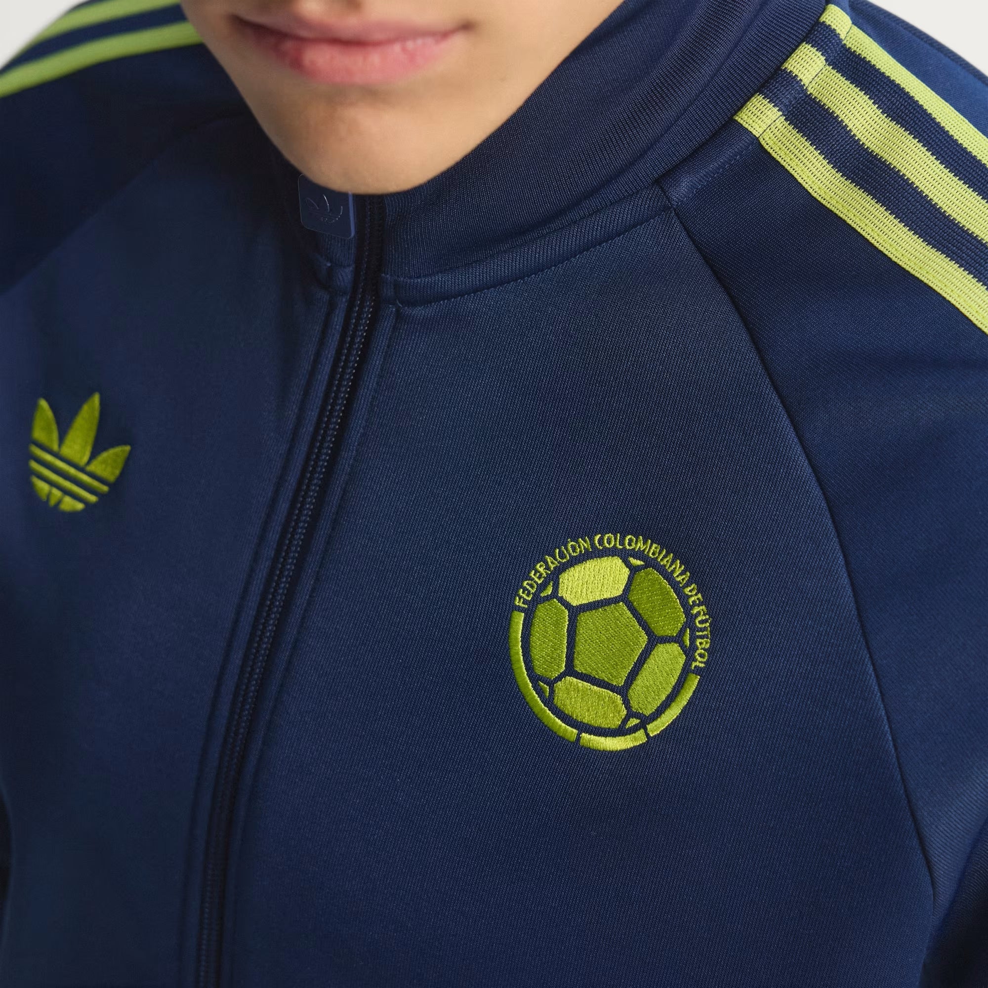 adidas Colombia Originals Track Top Men's Full-Zip Soccer Jacket - Team Navy Blue 2