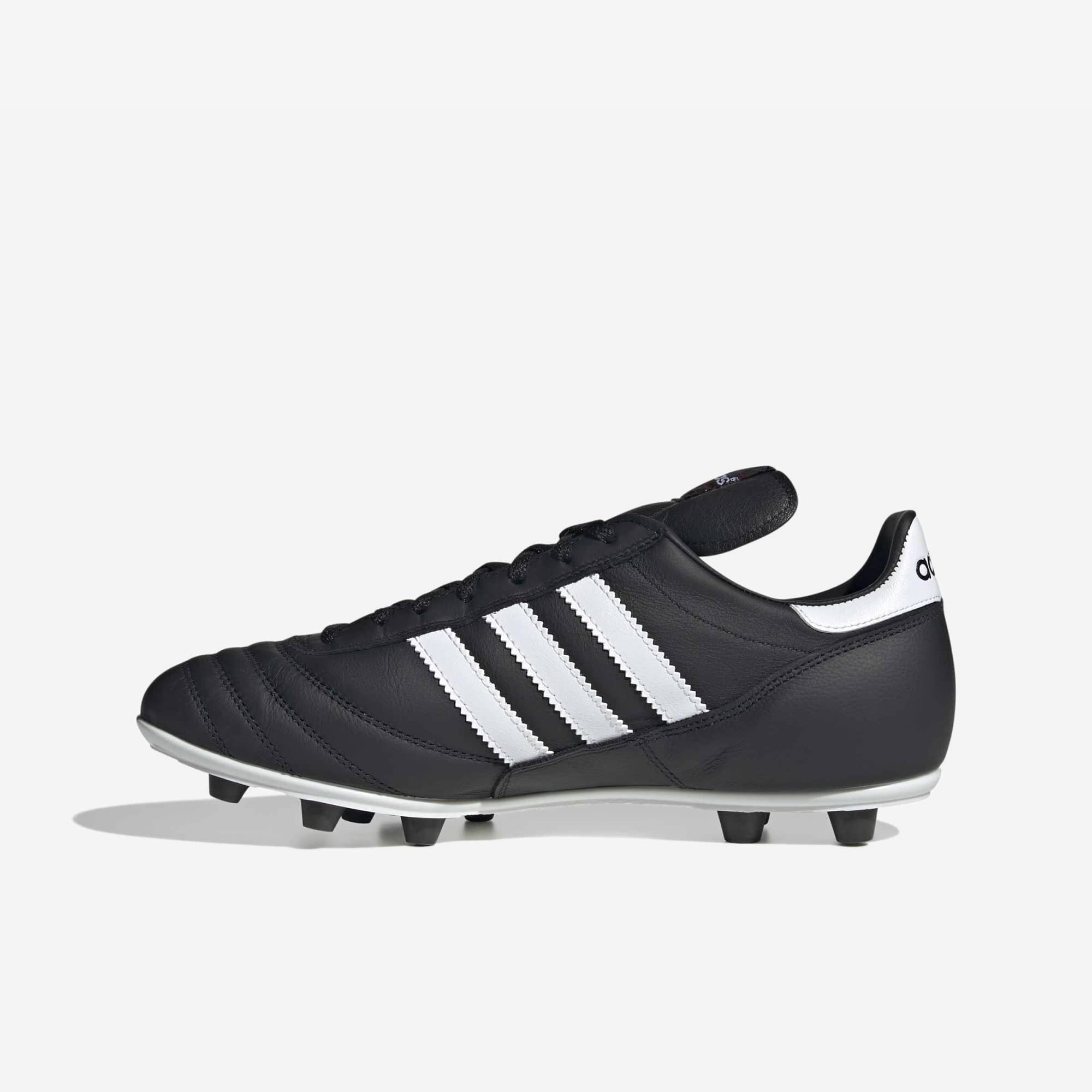 adidas Copa Mundial Firm-Ground Low-Top Soccer Cleats - Core Black / Cloud White / Silver Metallic