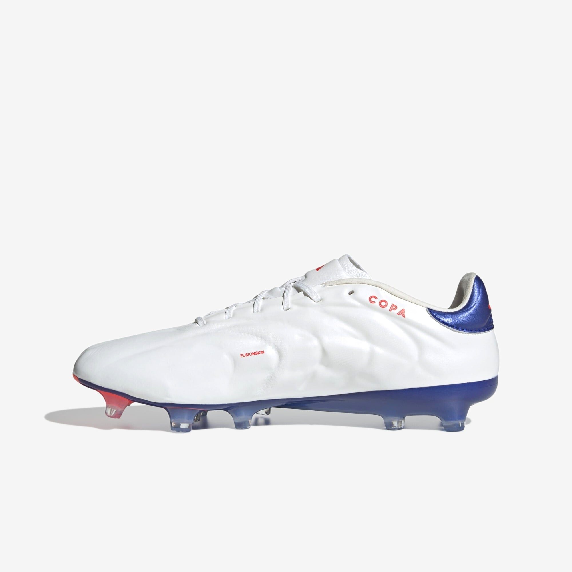 adidas Copa Pure 2 Elite FG Low-Top Soccer Cleats - Cloud White / Lucid Blue / Solar Red