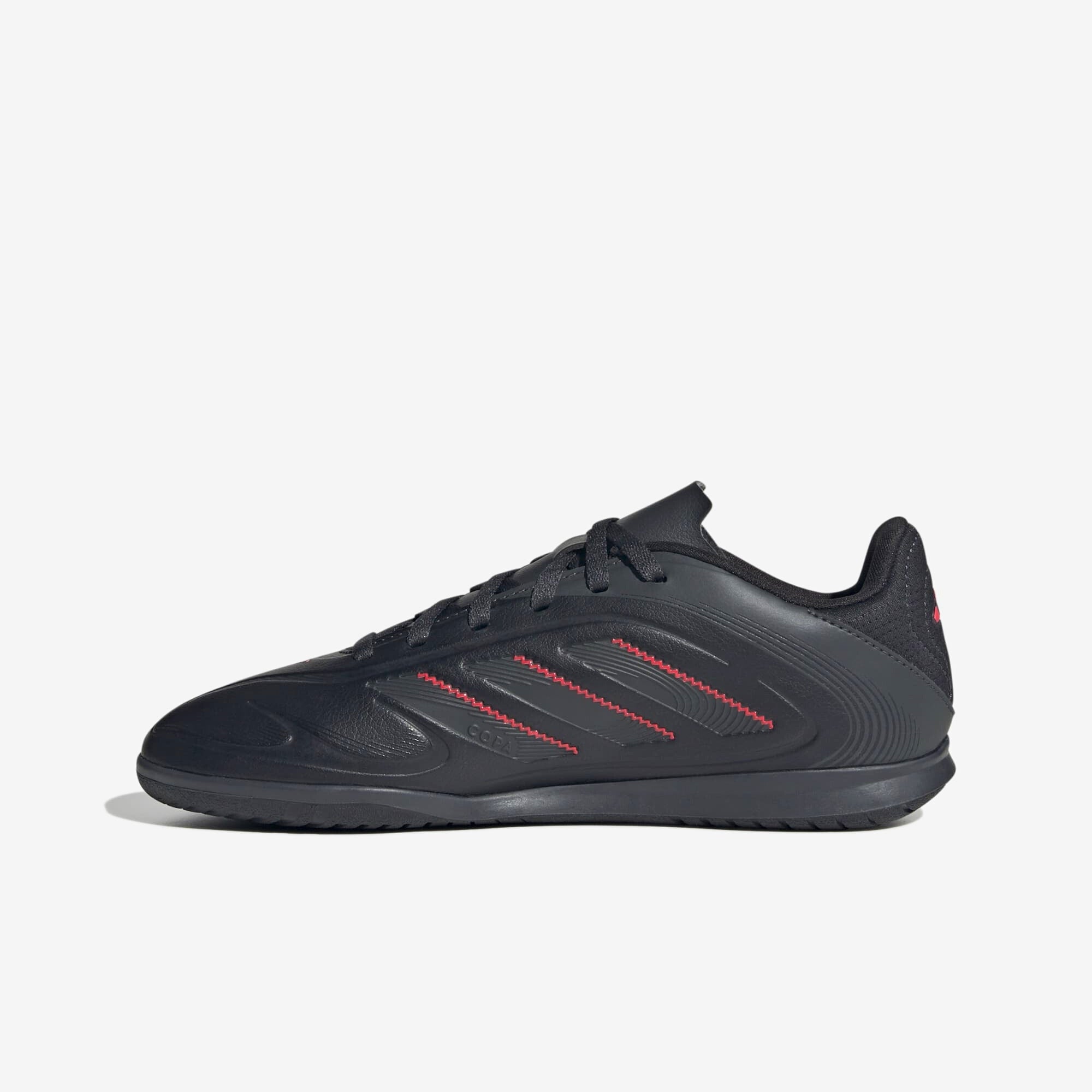 adidas Copa Pure 3 Club Little/Big Kids' IC Low-Top Soccer Shoes - Core Black / Carbon / Lucid Red