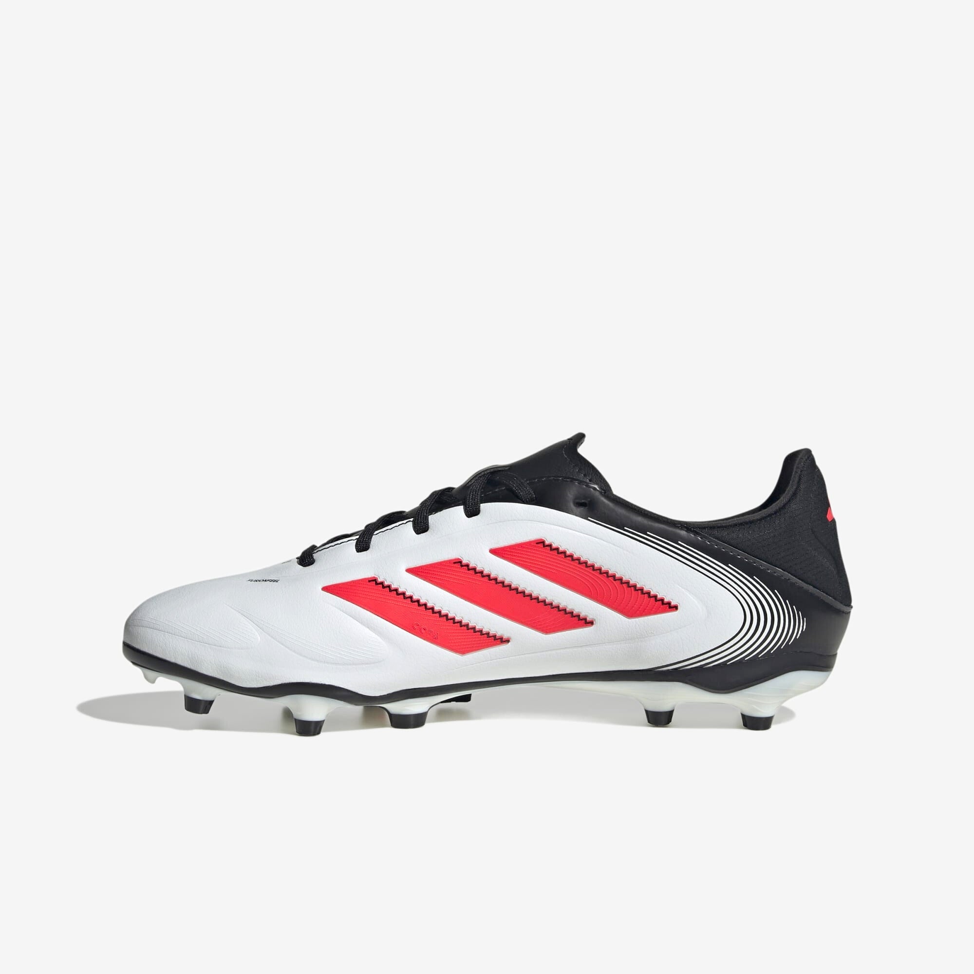 adidas Copa Pure 3 League FG/MG Low-Top Soccer Cleats - Cloud White / Lucid Red / Core Black