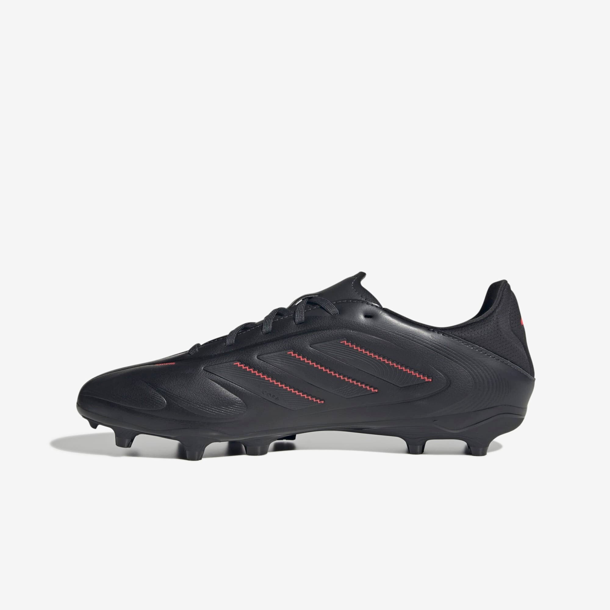 adidas Copa Pure 3 League FG/MG Low-Top Soccer Cleats - Core Black / Carbon / Lucid Red