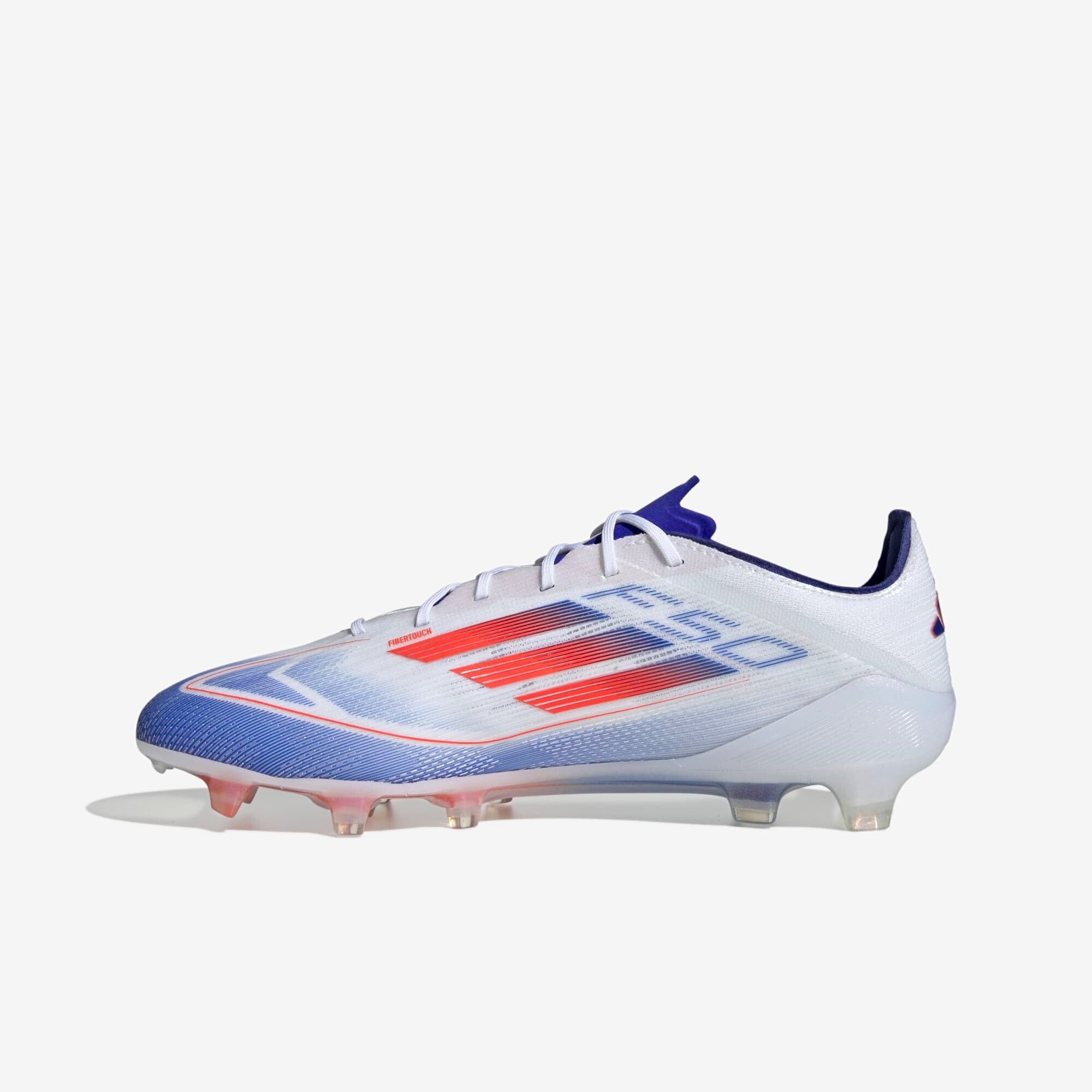 adidas F50 Elite FG Low-Top Soccer Cleats - Cloud White / Solar Red / Lucid Blue