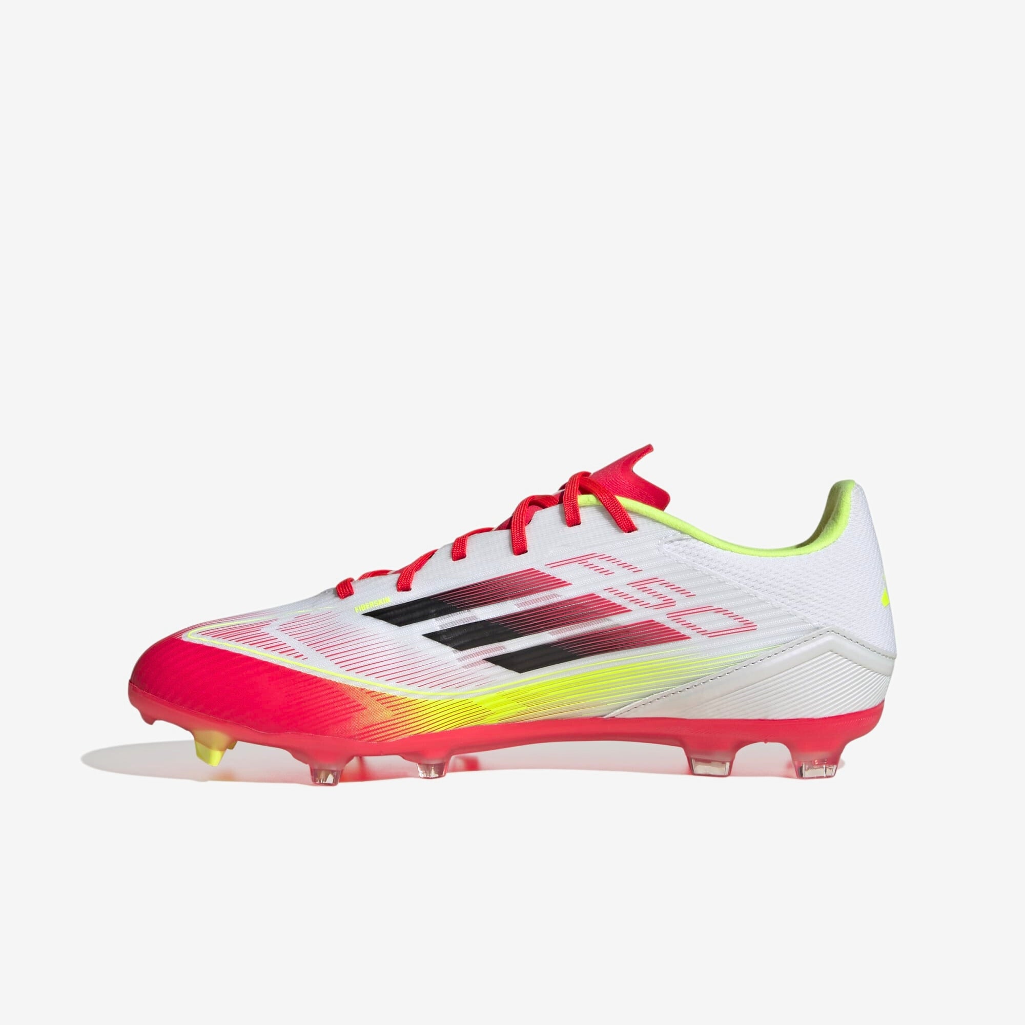 adidas F50 League FG/MG Low-Top Soccer Cleats - Cloud White / Core Black / Solar Yellow