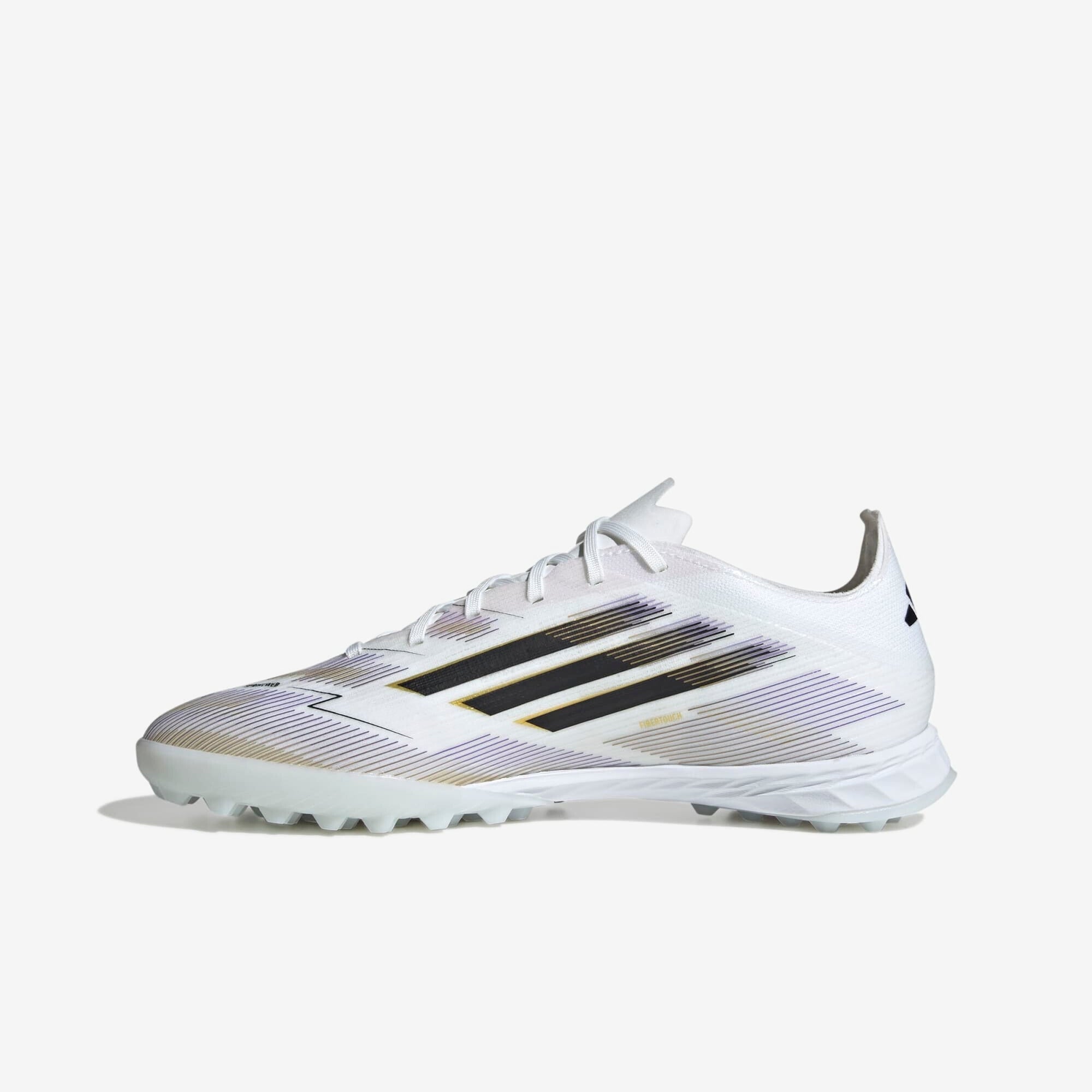 adidas F50 Pro Turf Low-Top Soccer Shoes - Cloud White / Core Black / Gold Metallic