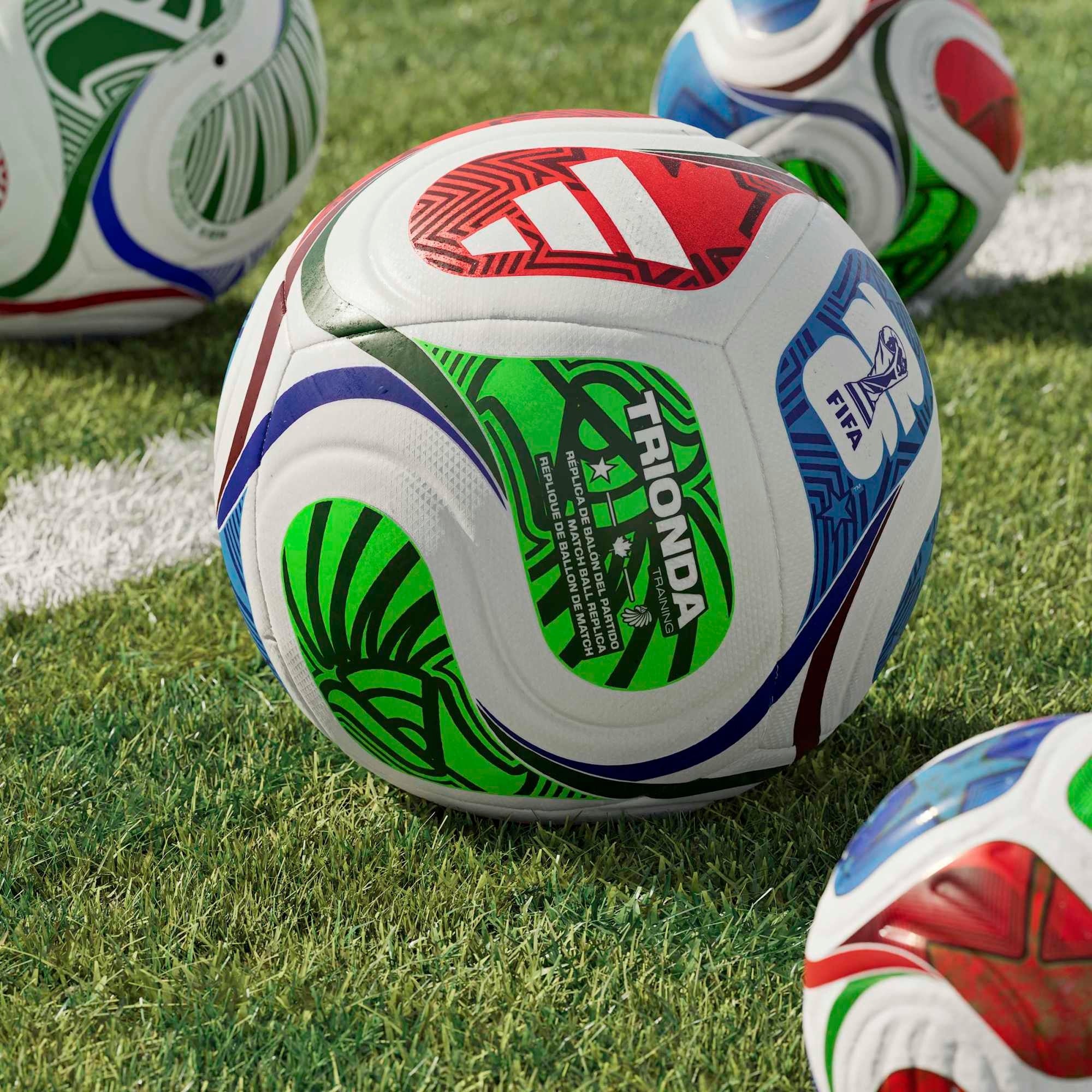 adidas FIFA World Cup 26™ Trionda Training Soccer Ball - White / Team Royal Blue / Solar Blue / Power Red