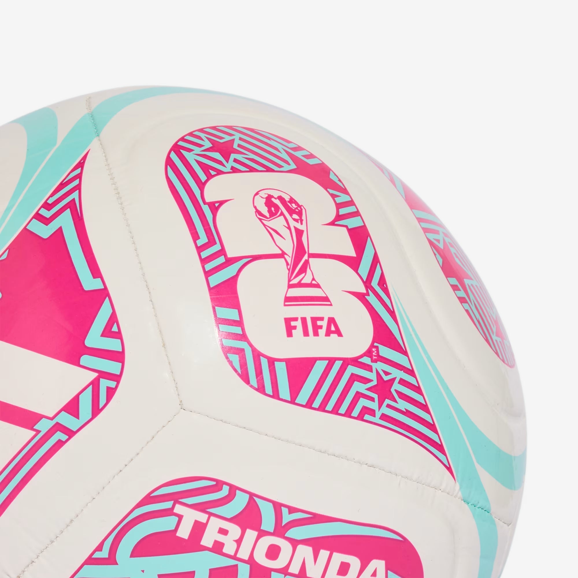 adidas FIFA World Cup 26™ Trionda Club Soccer Ball - White / Flash Aqua / Shock Pink