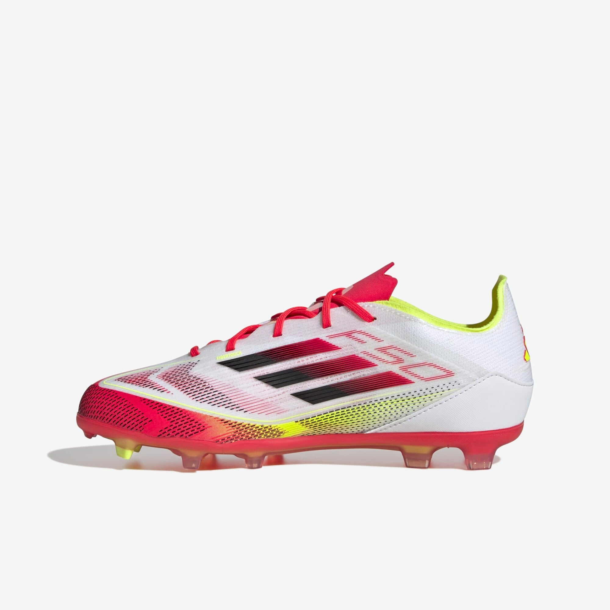 adidas Jr. F50 Elite Little/Big Kids' FG Low-Top Soccer Cleats - Cloud White / Core Black / Solar Yellow